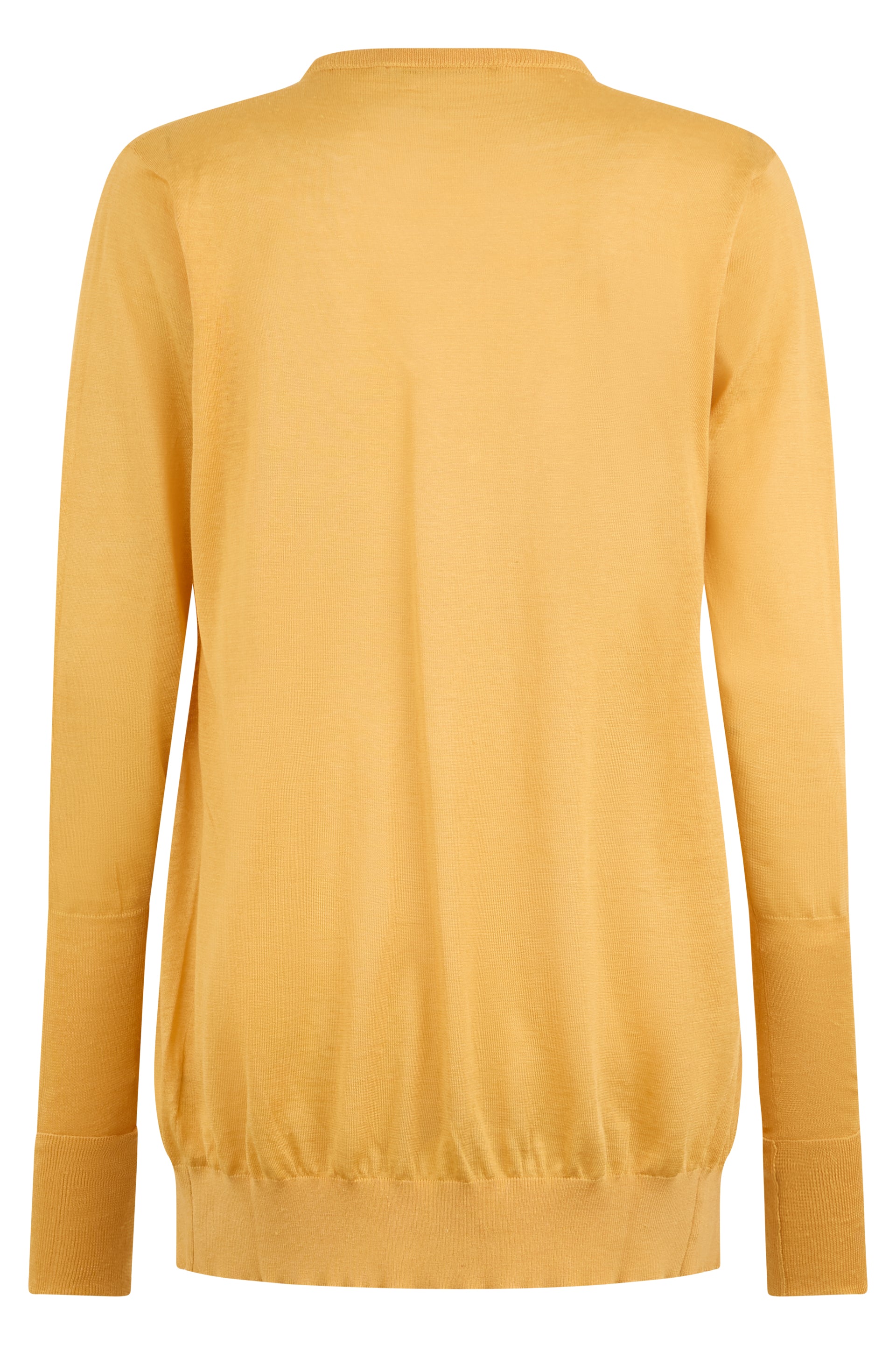 Elegant yellow sweater with stylish detail
