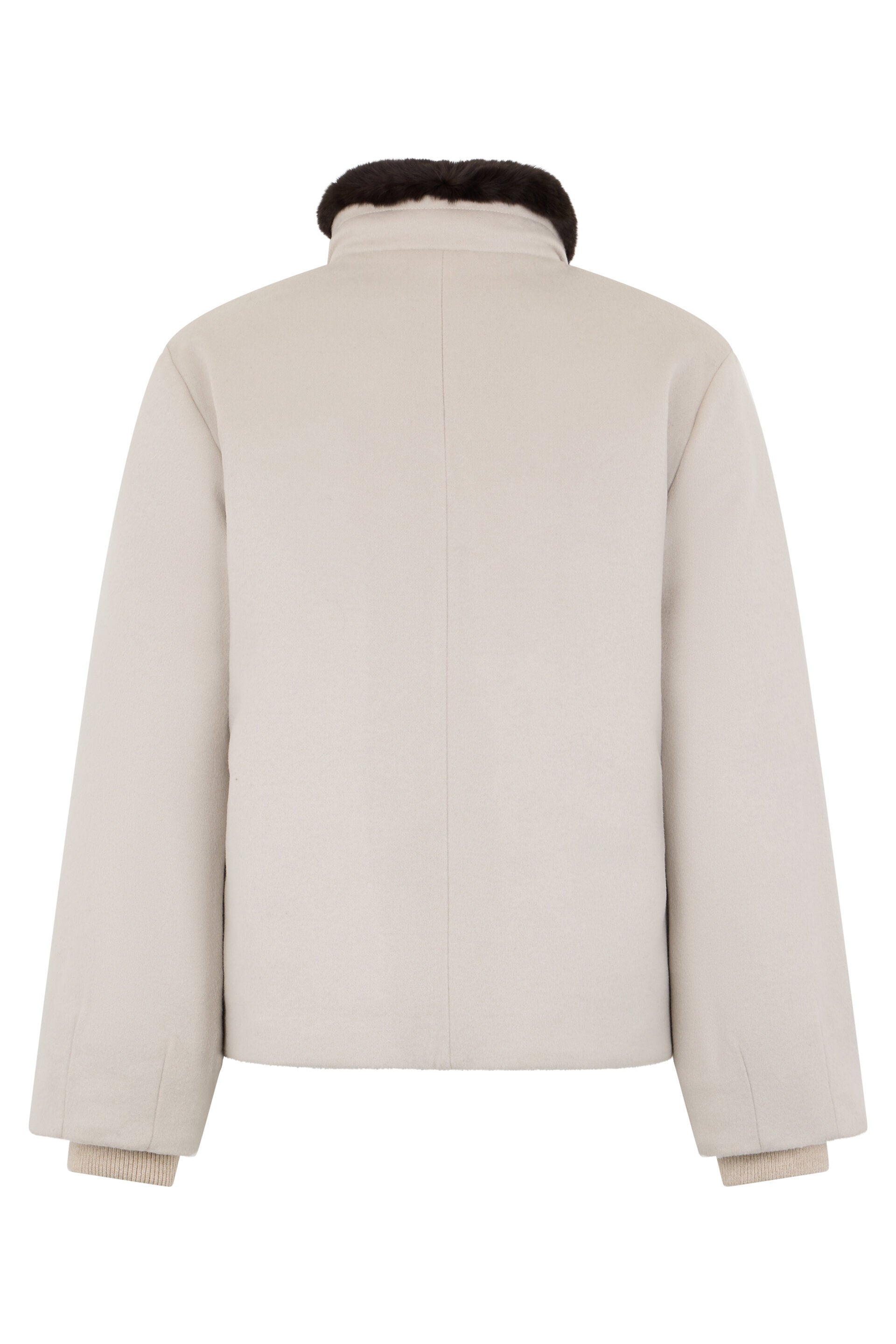 Padded jacket in sand color, perfect for a casual look.