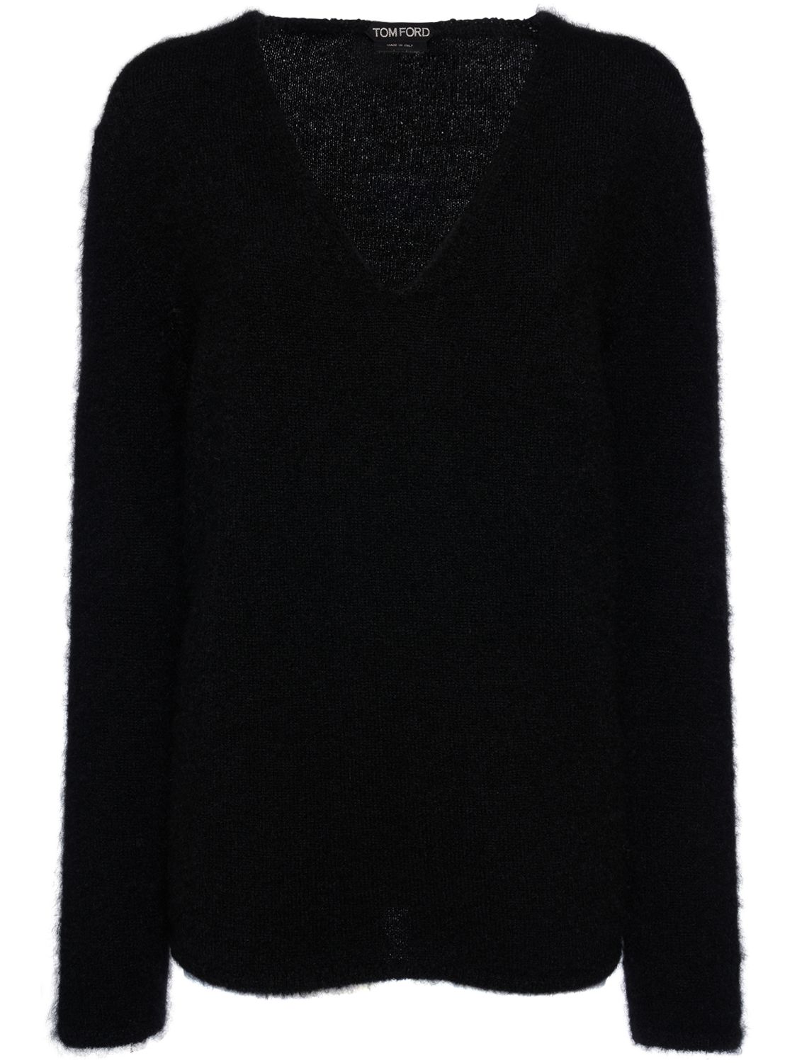 Black sweater with versatile V-neck