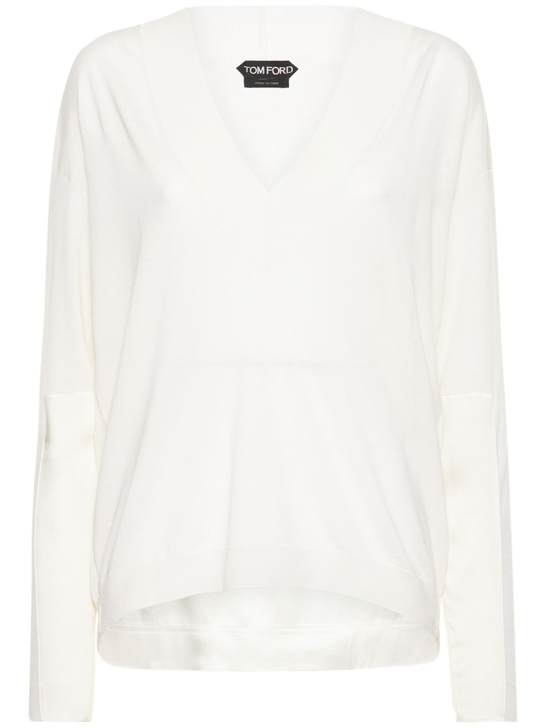 White long-sleeve shirt elegant versatile