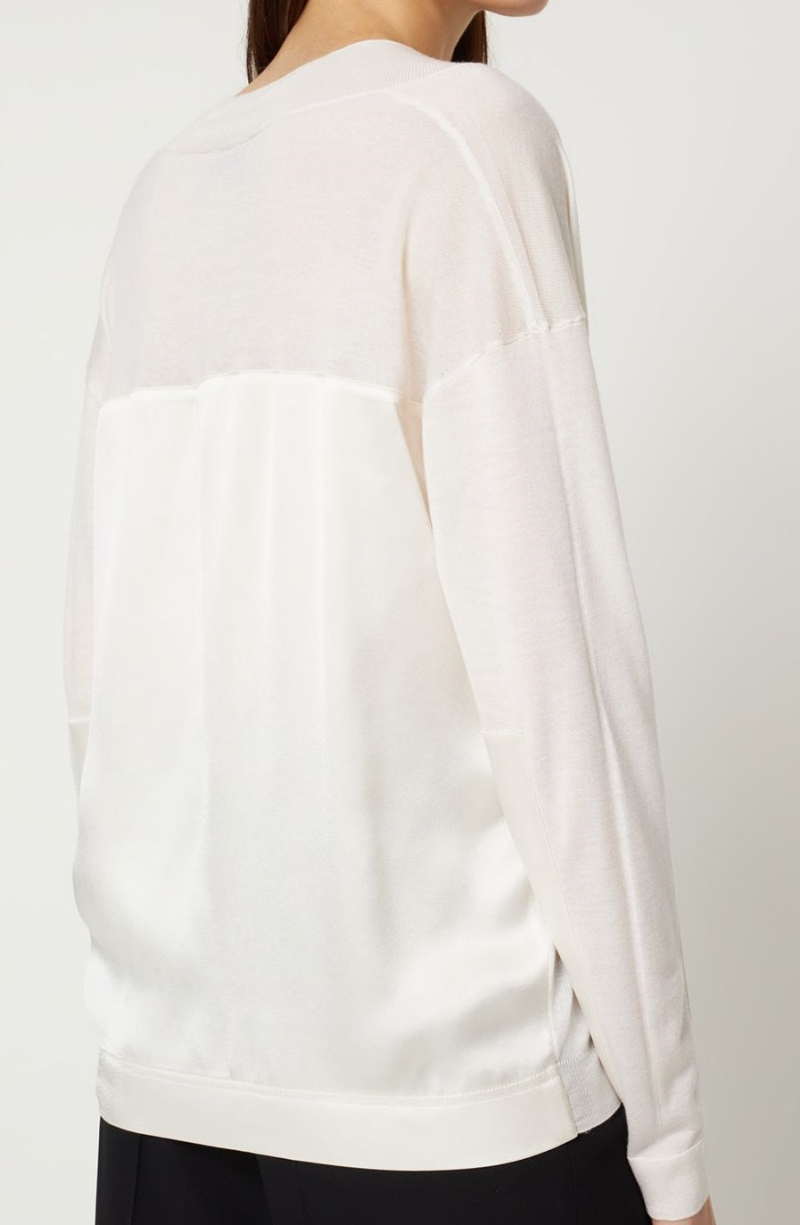 White long-sleeve shirt elegant versatile