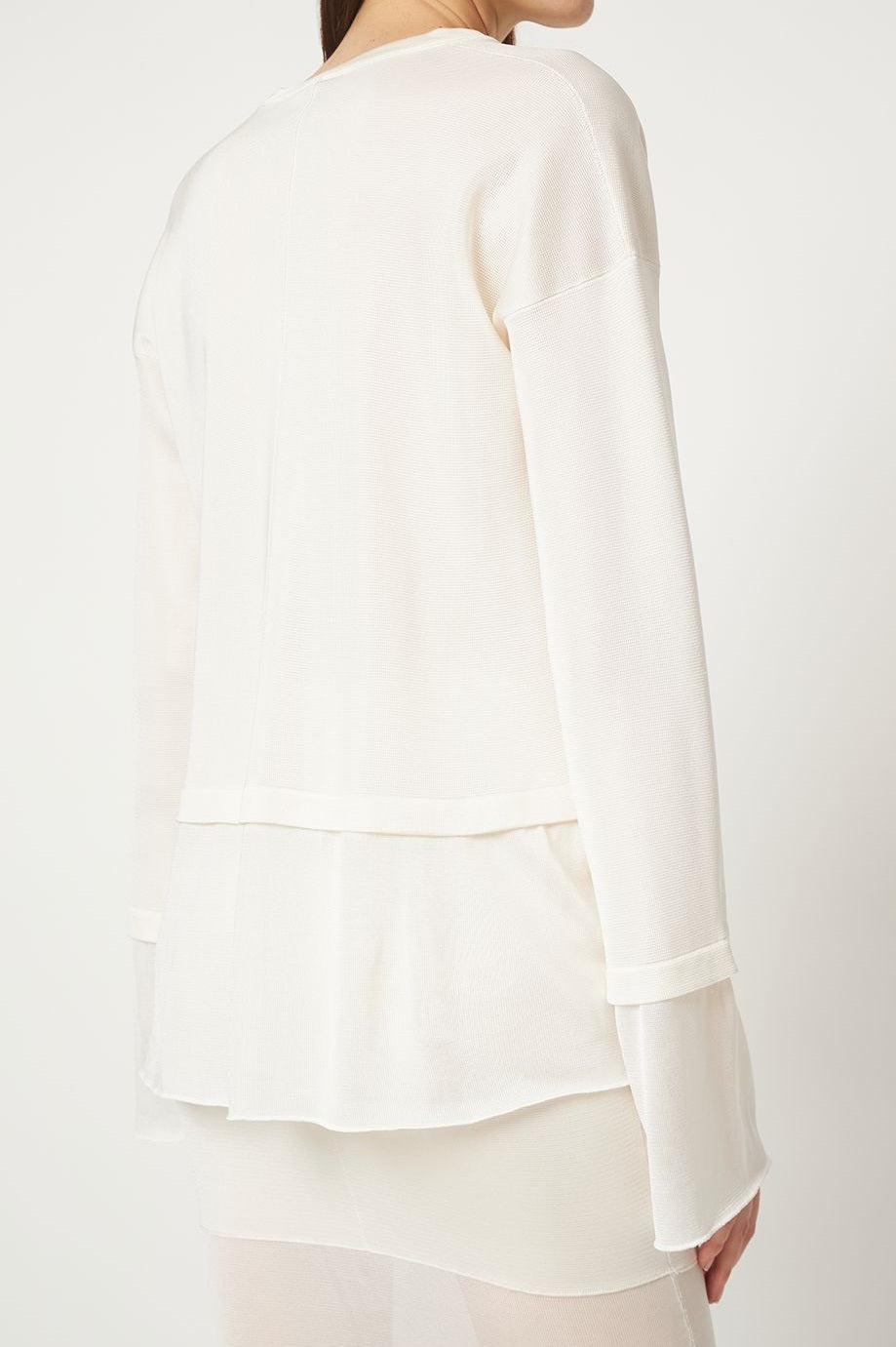 Light white blouse with V-neck