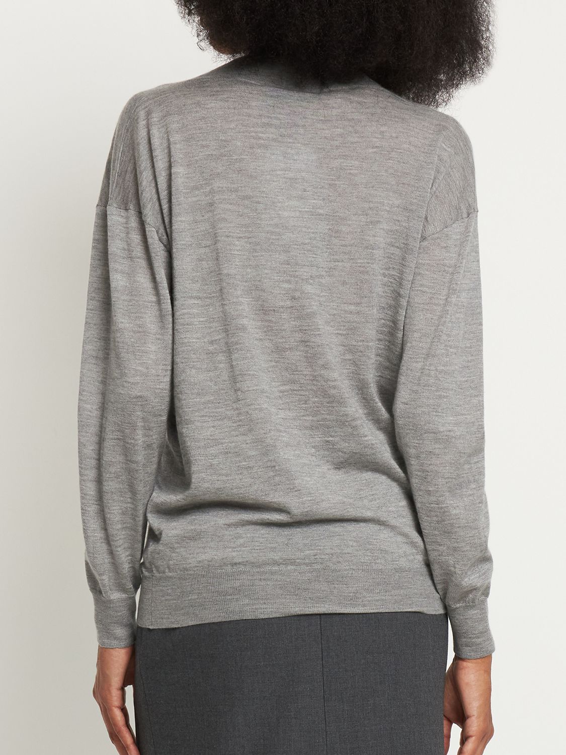 Gray sweater with a versatile V-neck