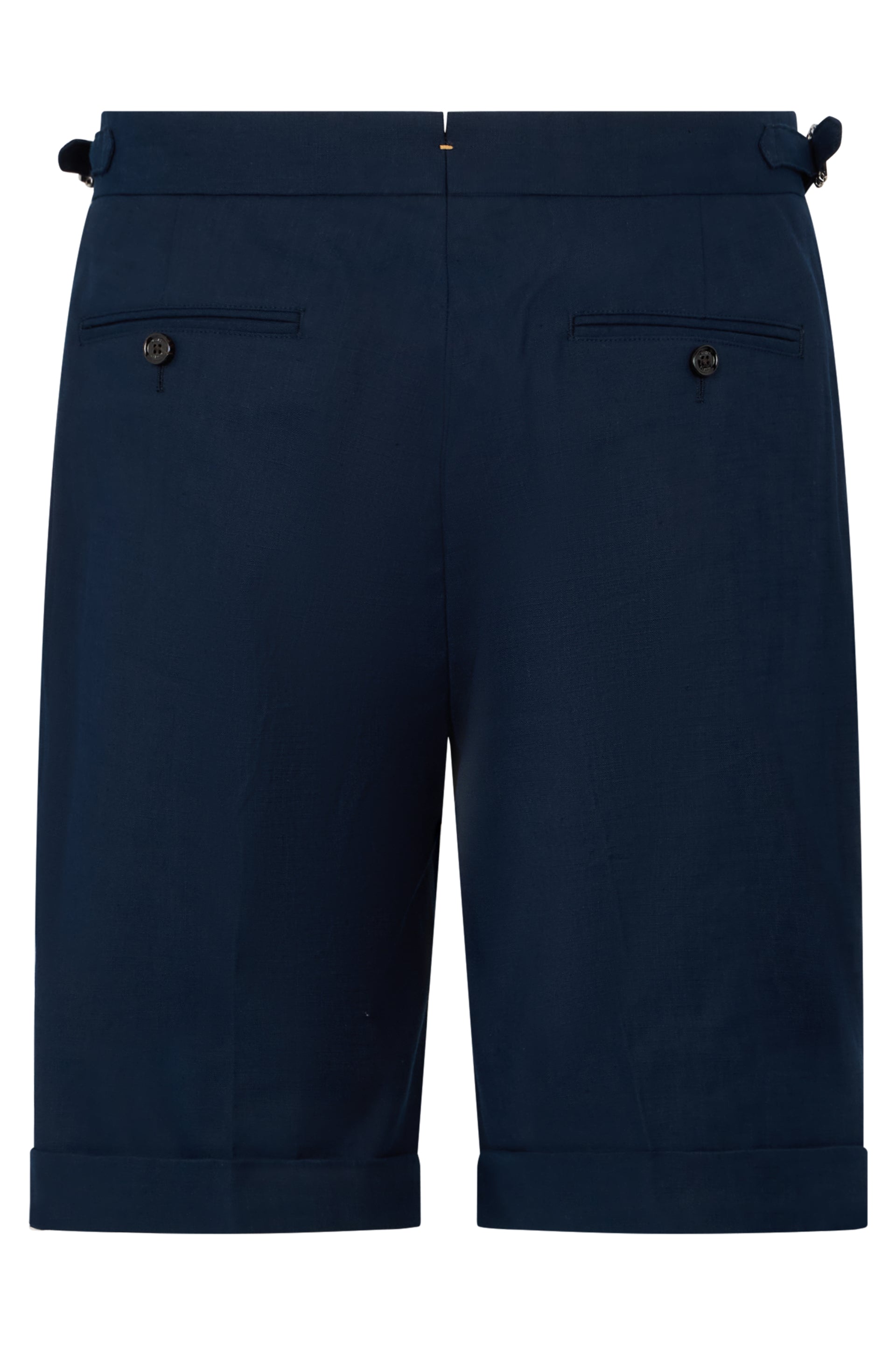 Blue short trousers, elegant, comfortable and versatile.