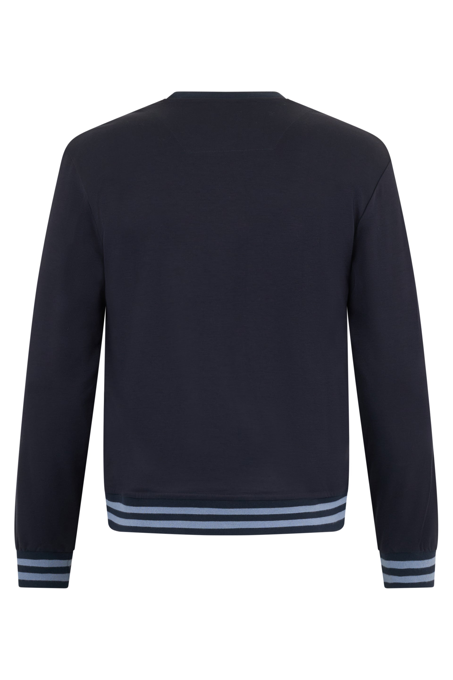 Dark blue cotton sweatshirt with print.