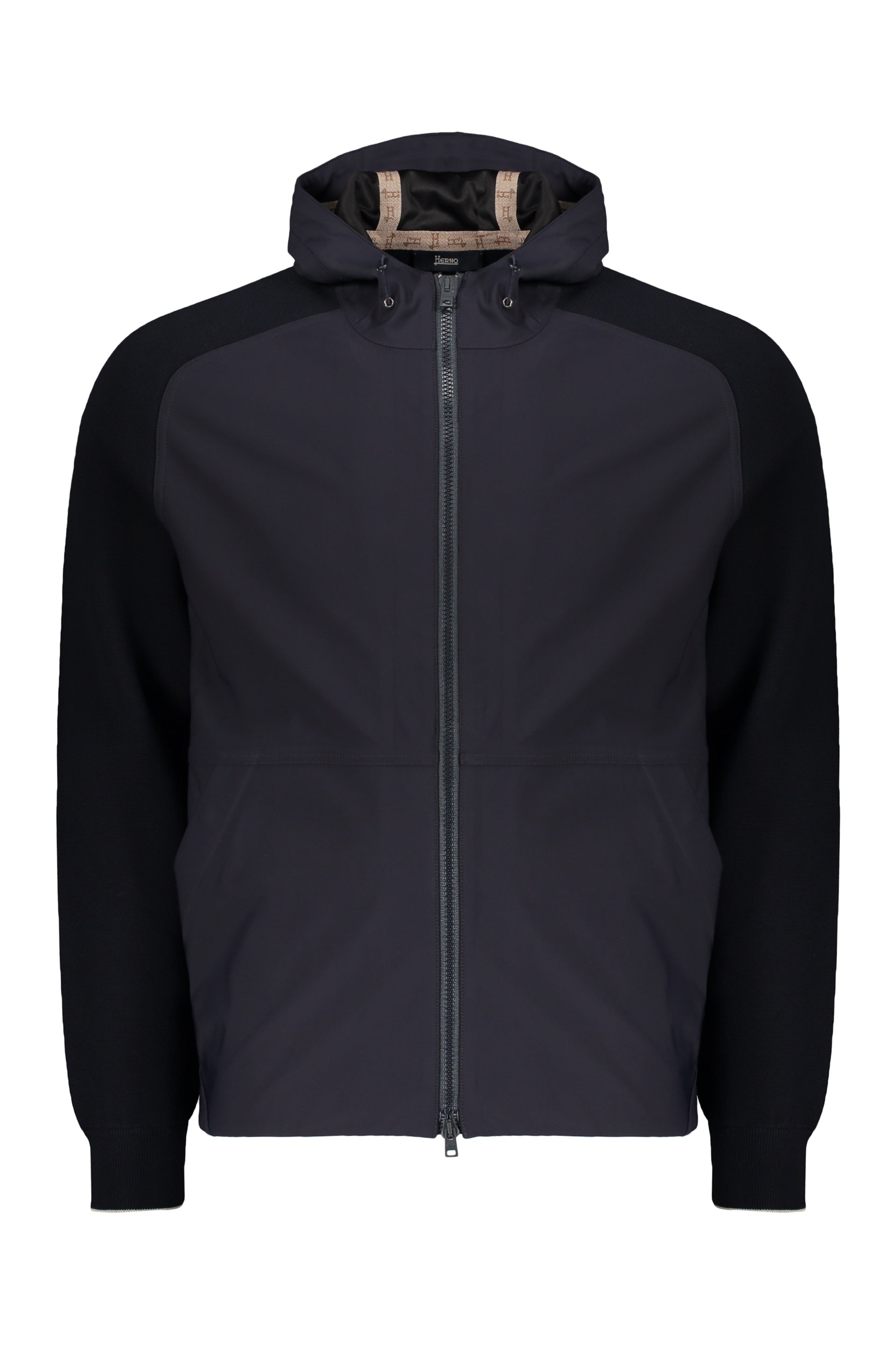 Jacket with zip closure and hood