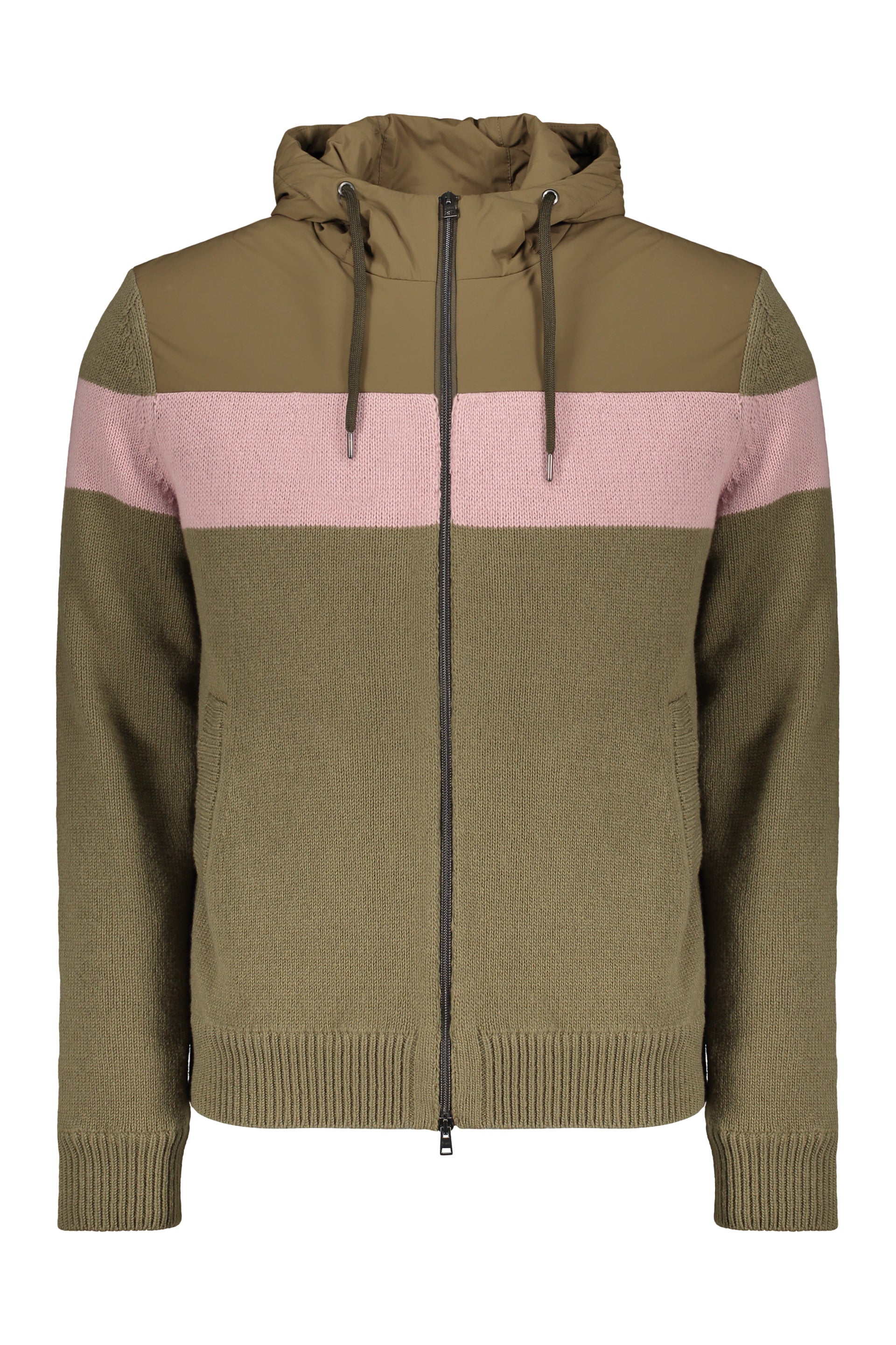 Wool jacket with hood