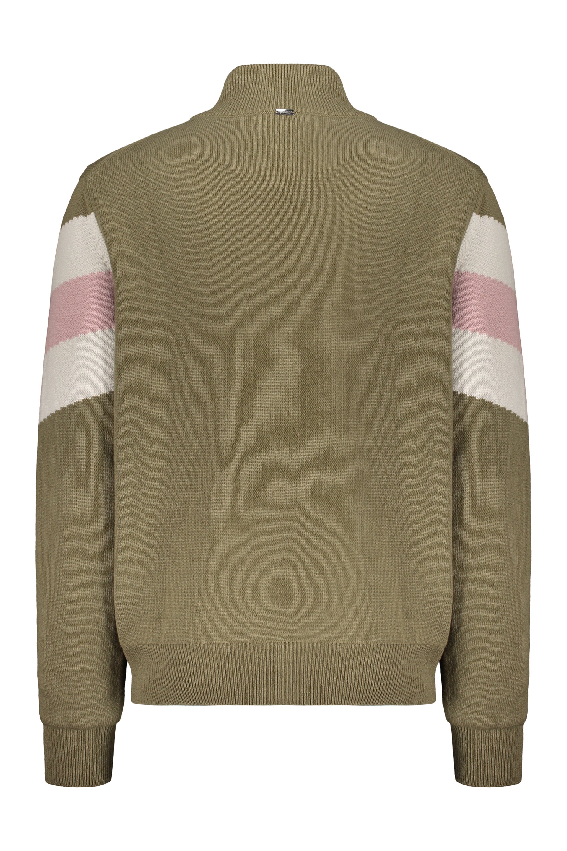 Wool jacket with high collar