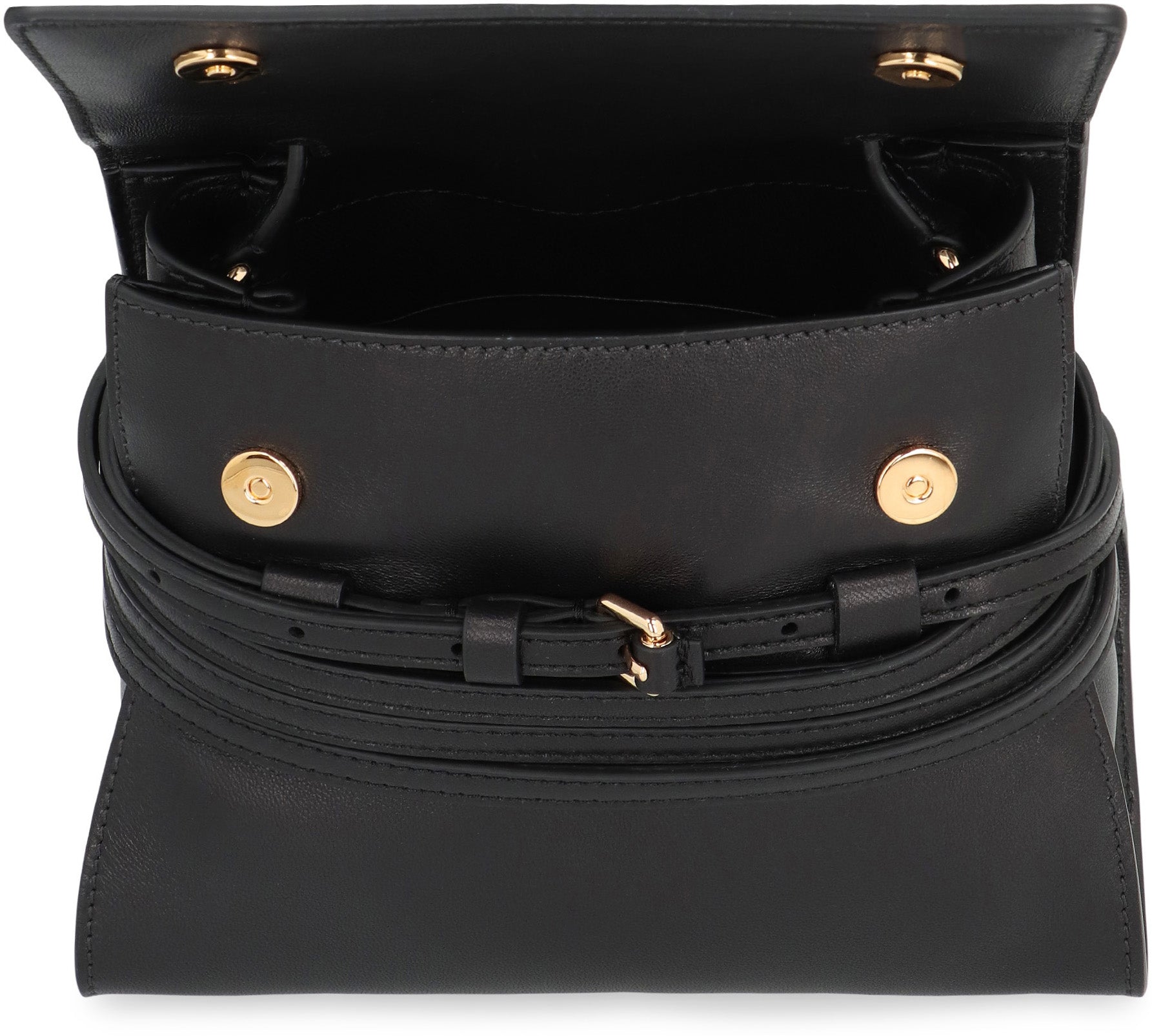 Moschino Tie Me Small leather handbag