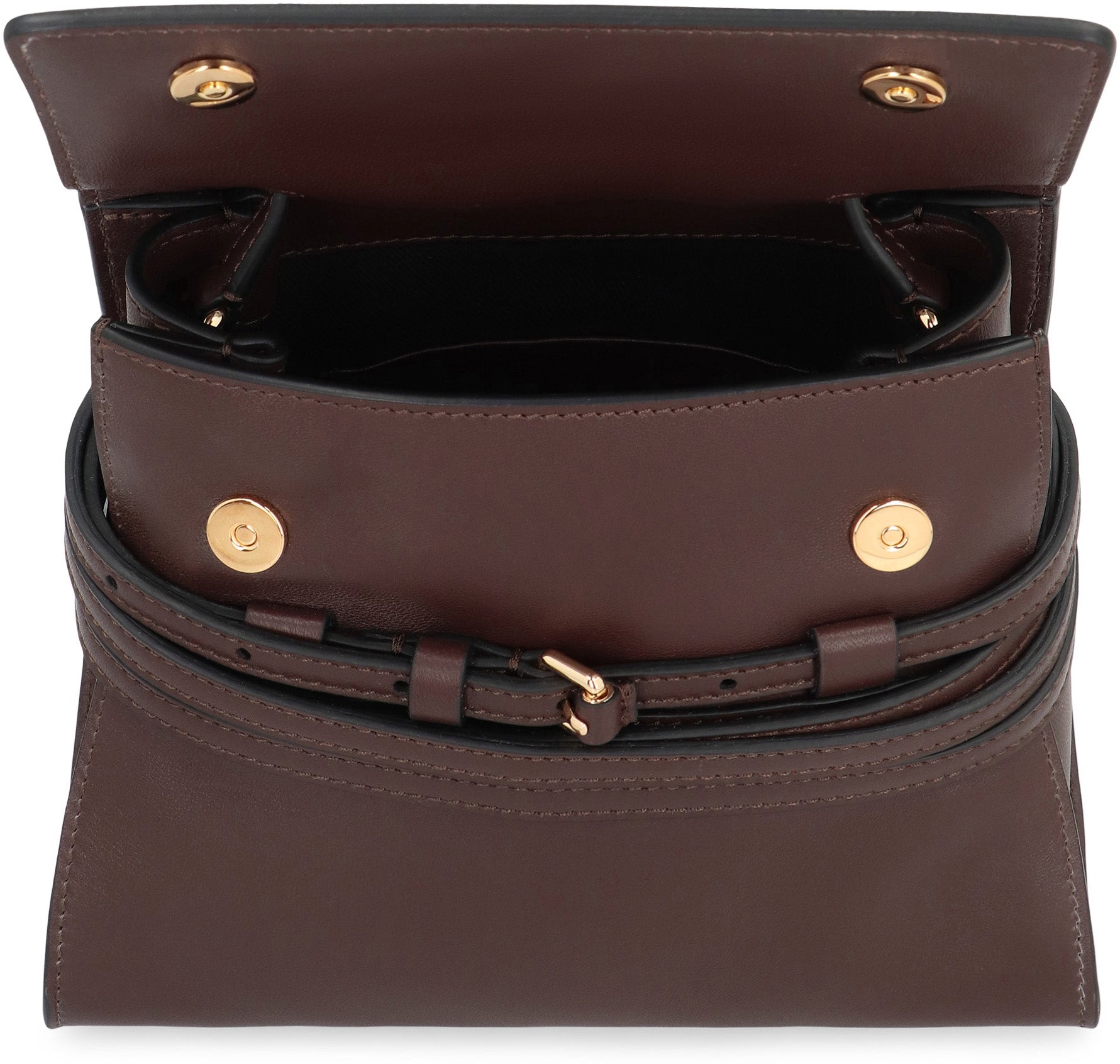 Moschino Tie Me Small leather handbag