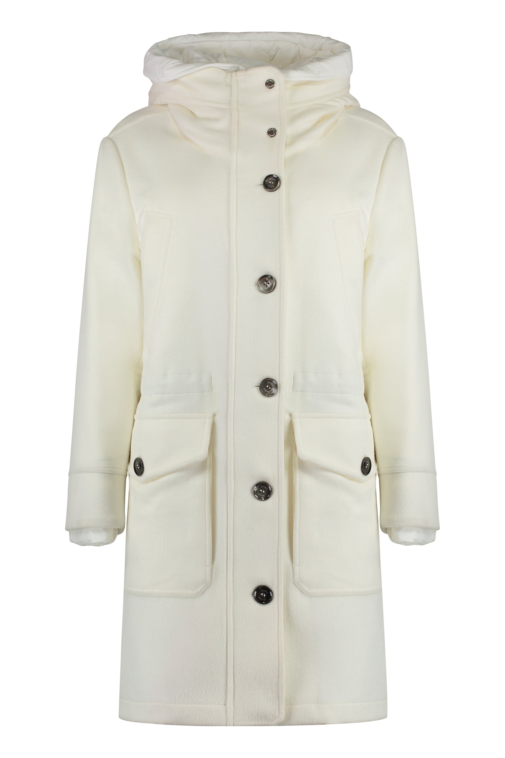 Megeve single-breasted coat in fabric