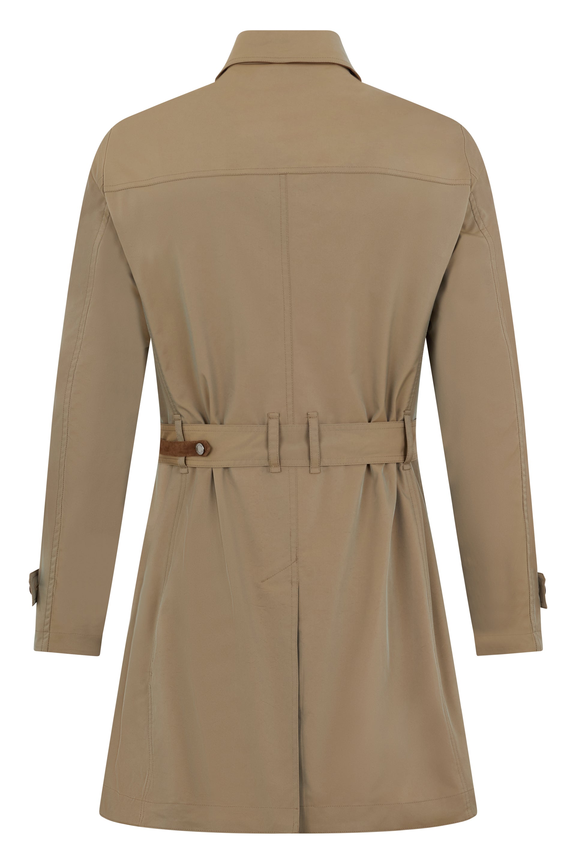 Elegant Double-breasted Coat with Adjustable Belt