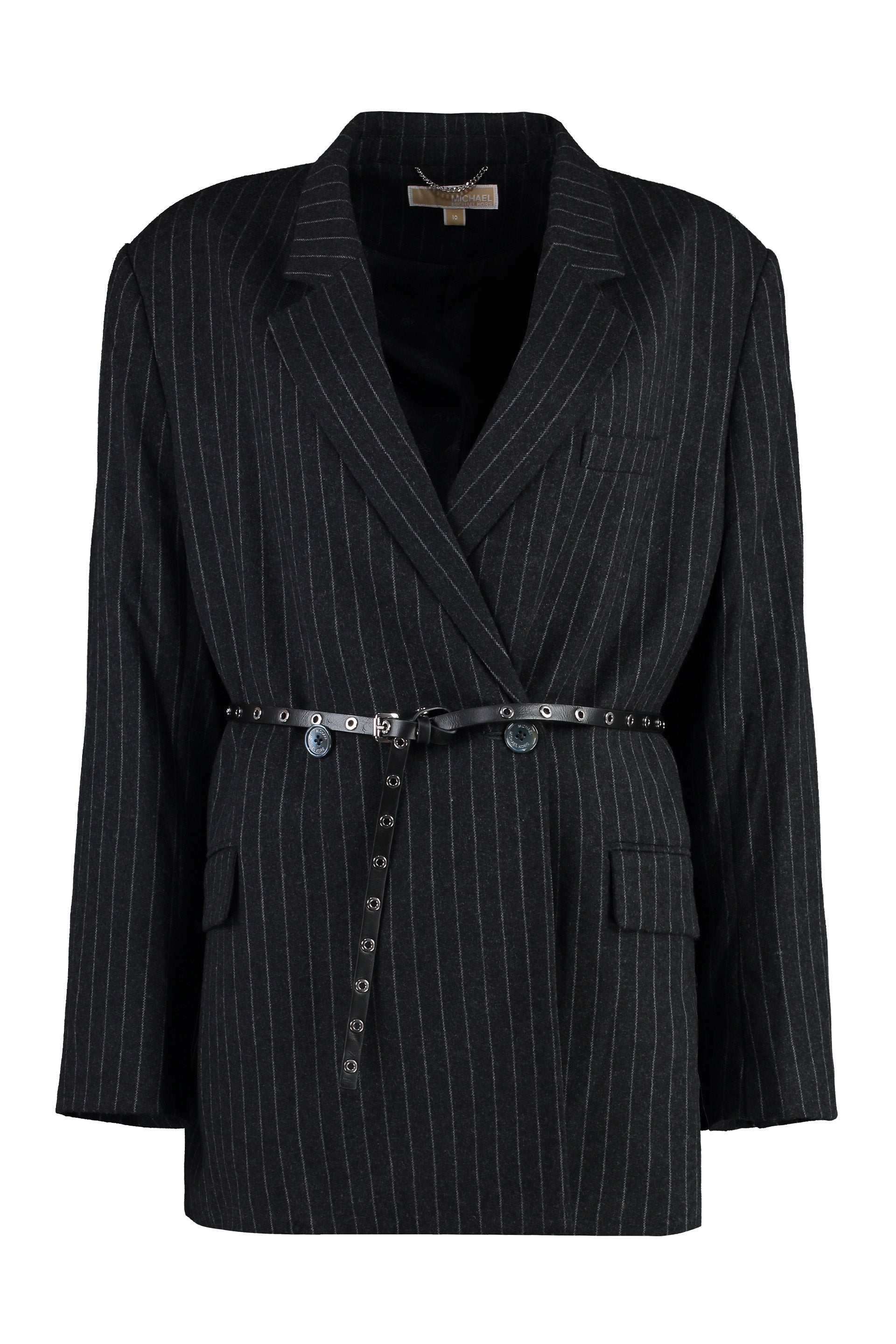 Pinstripe double breasted blazer