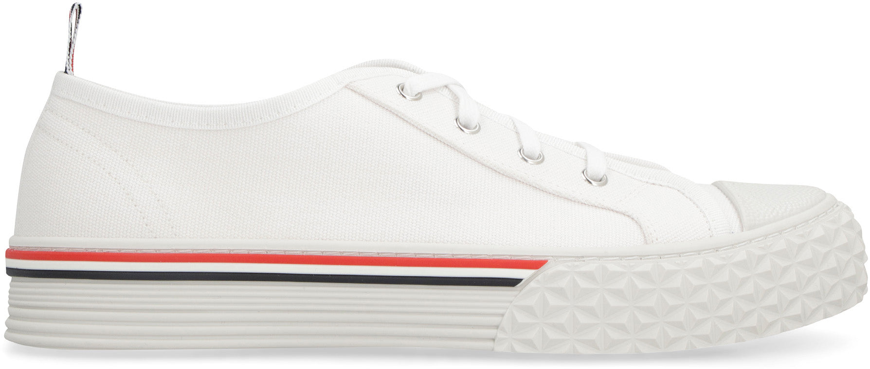 Collegiate canvas low-top sneakers