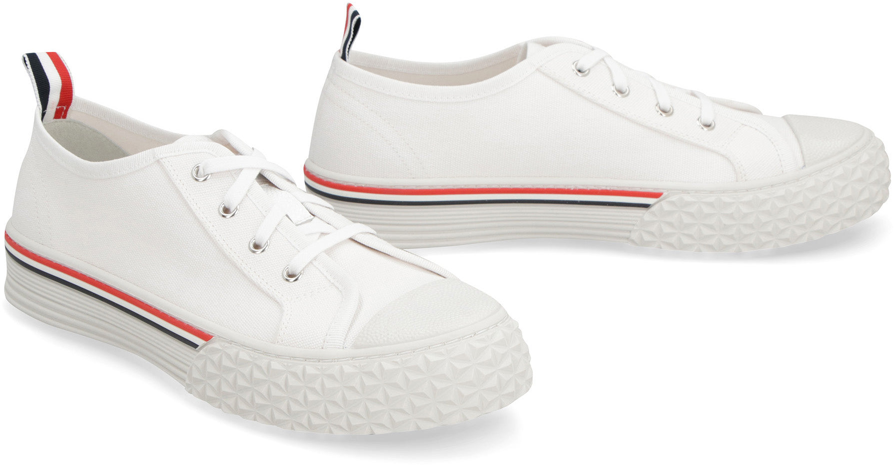 Collegiate canvas low-top sneakers