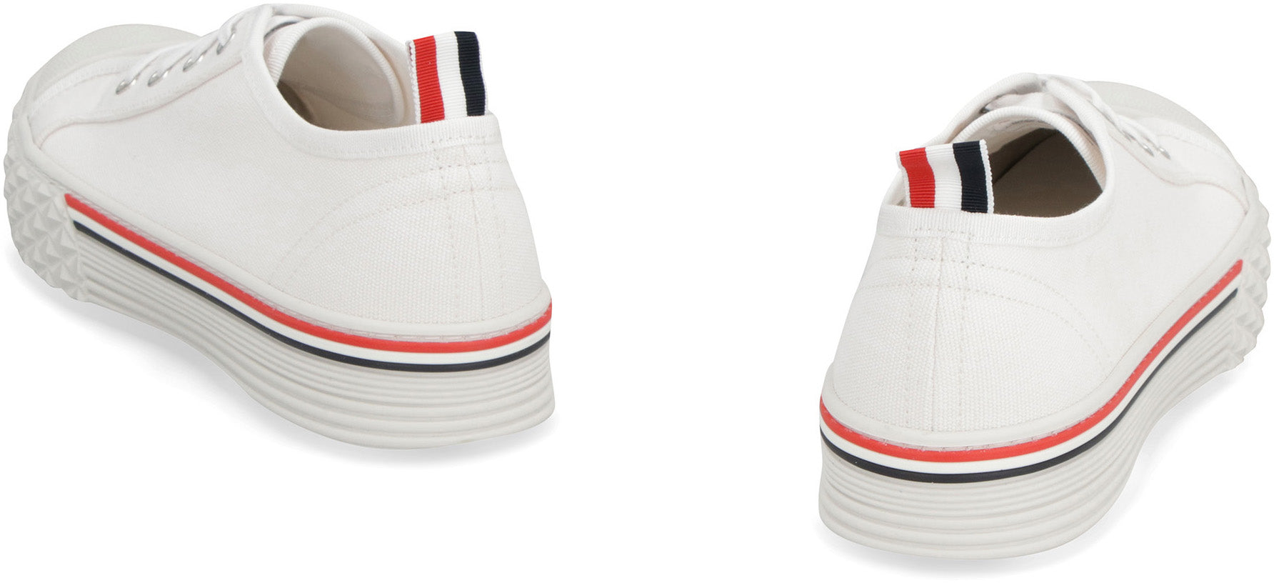 Collegiate canvas low-top sneakers