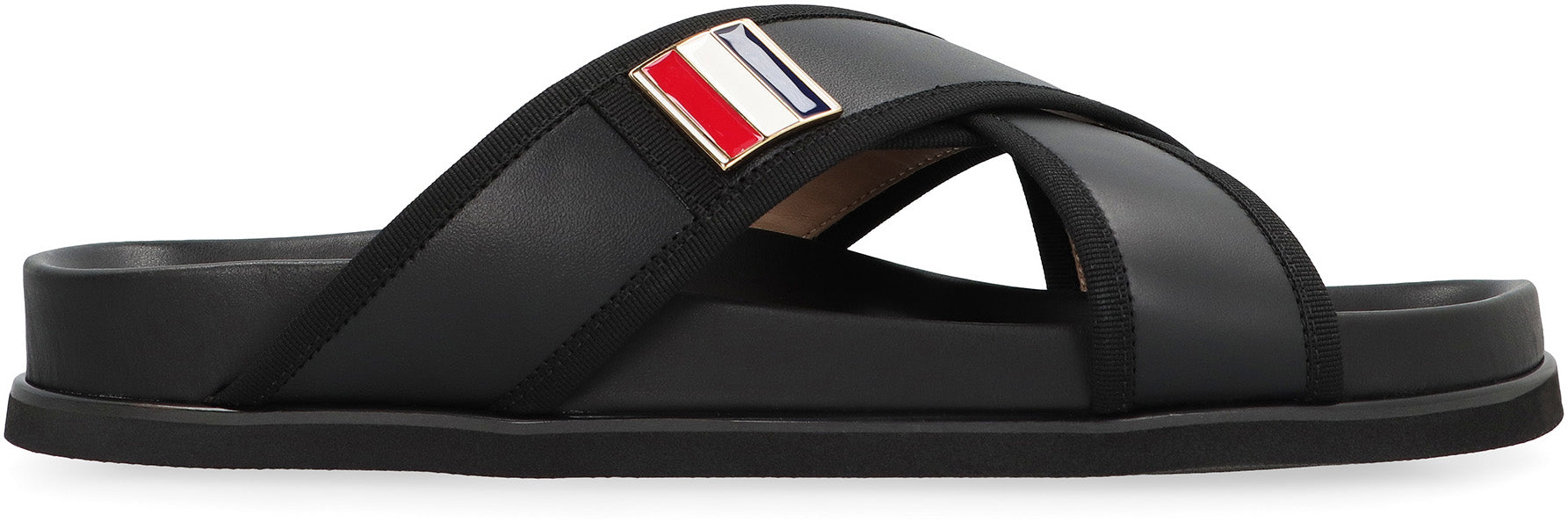 Leather slides