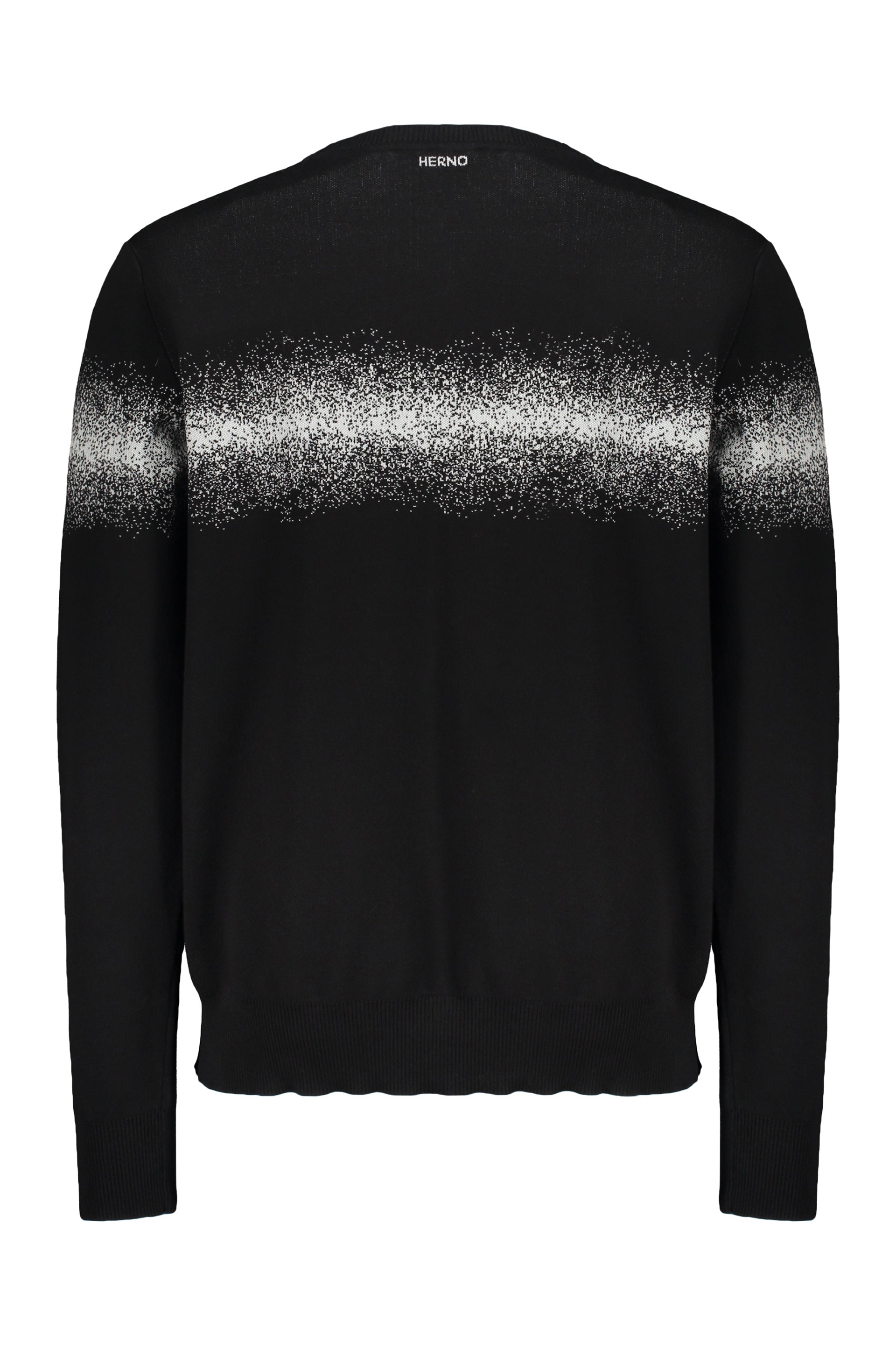 Elegant black pullover with faded gradient pattern