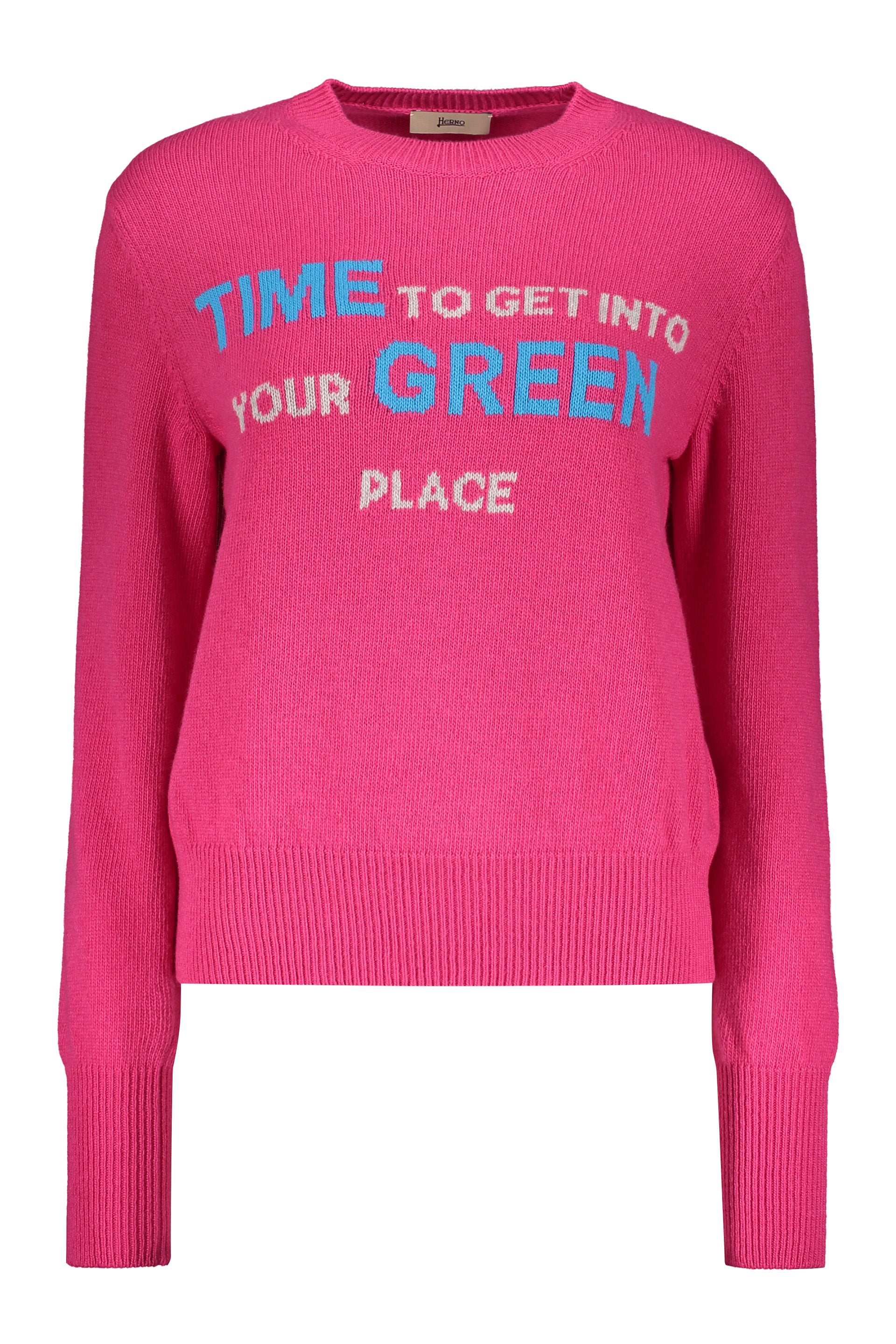 Crew-neck wool sweater