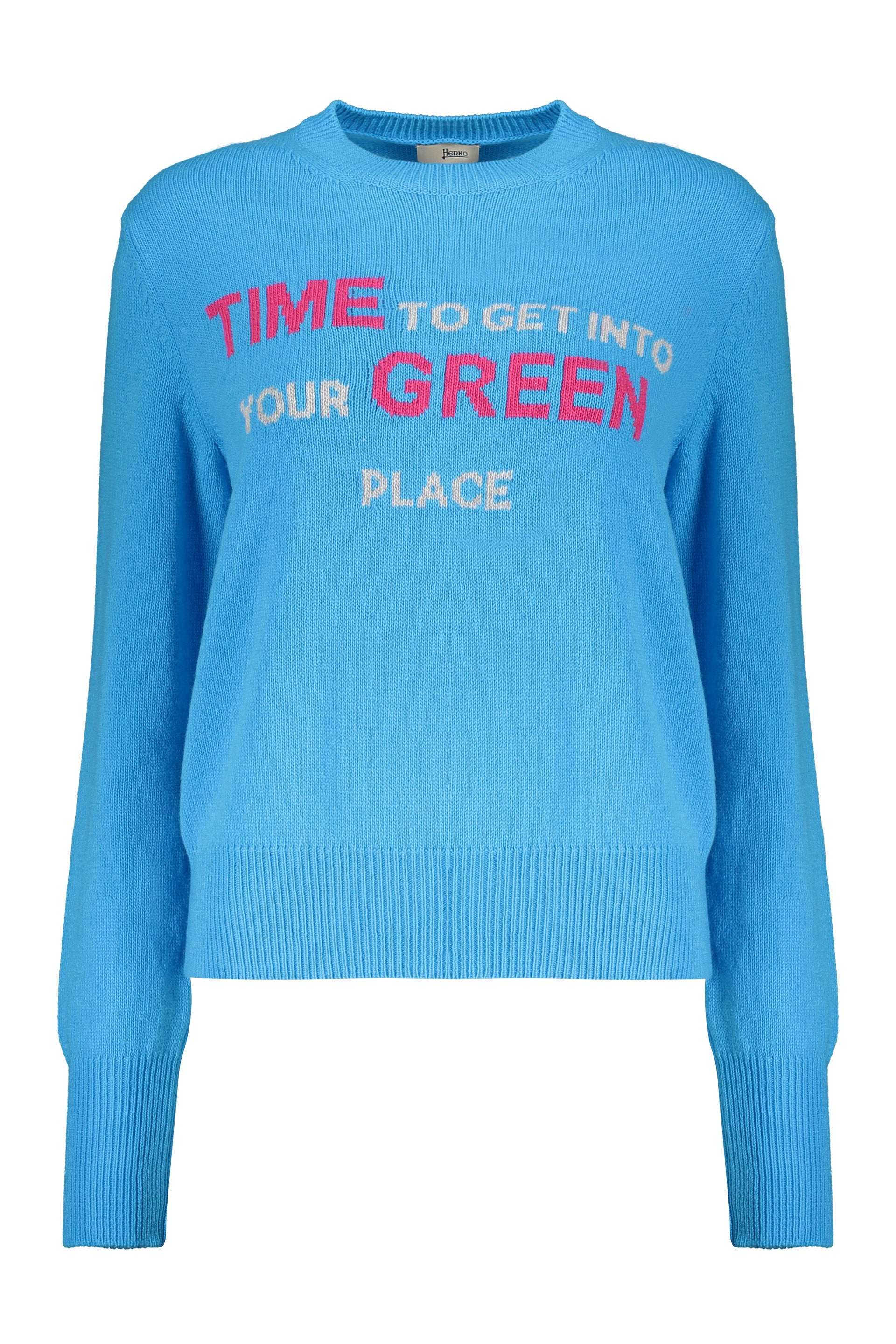 Crew-neck wool sweater