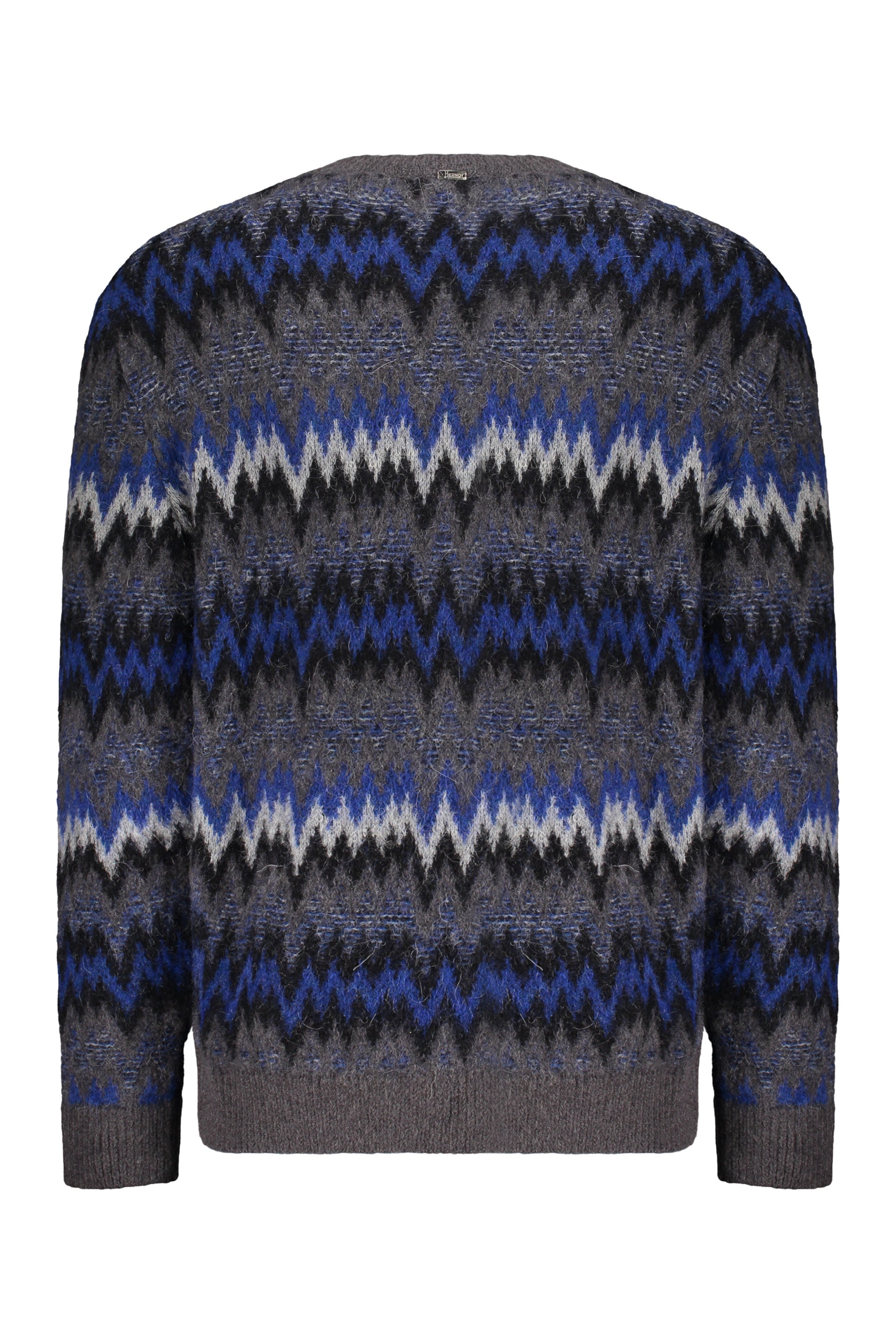 Striped multicolor dark blue sweater