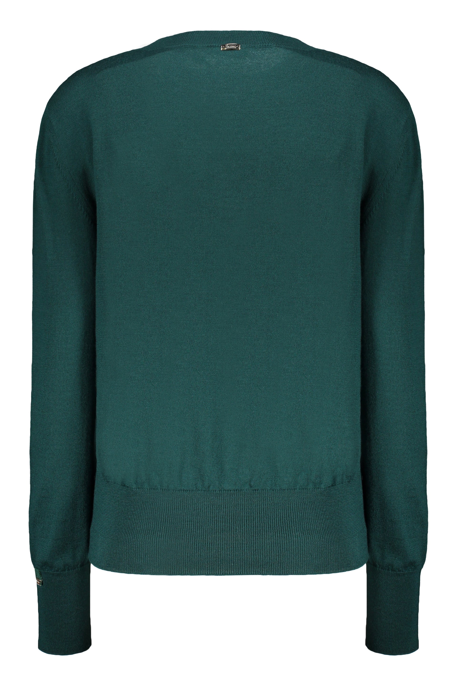 Elegant dark green sweater with long sleeves