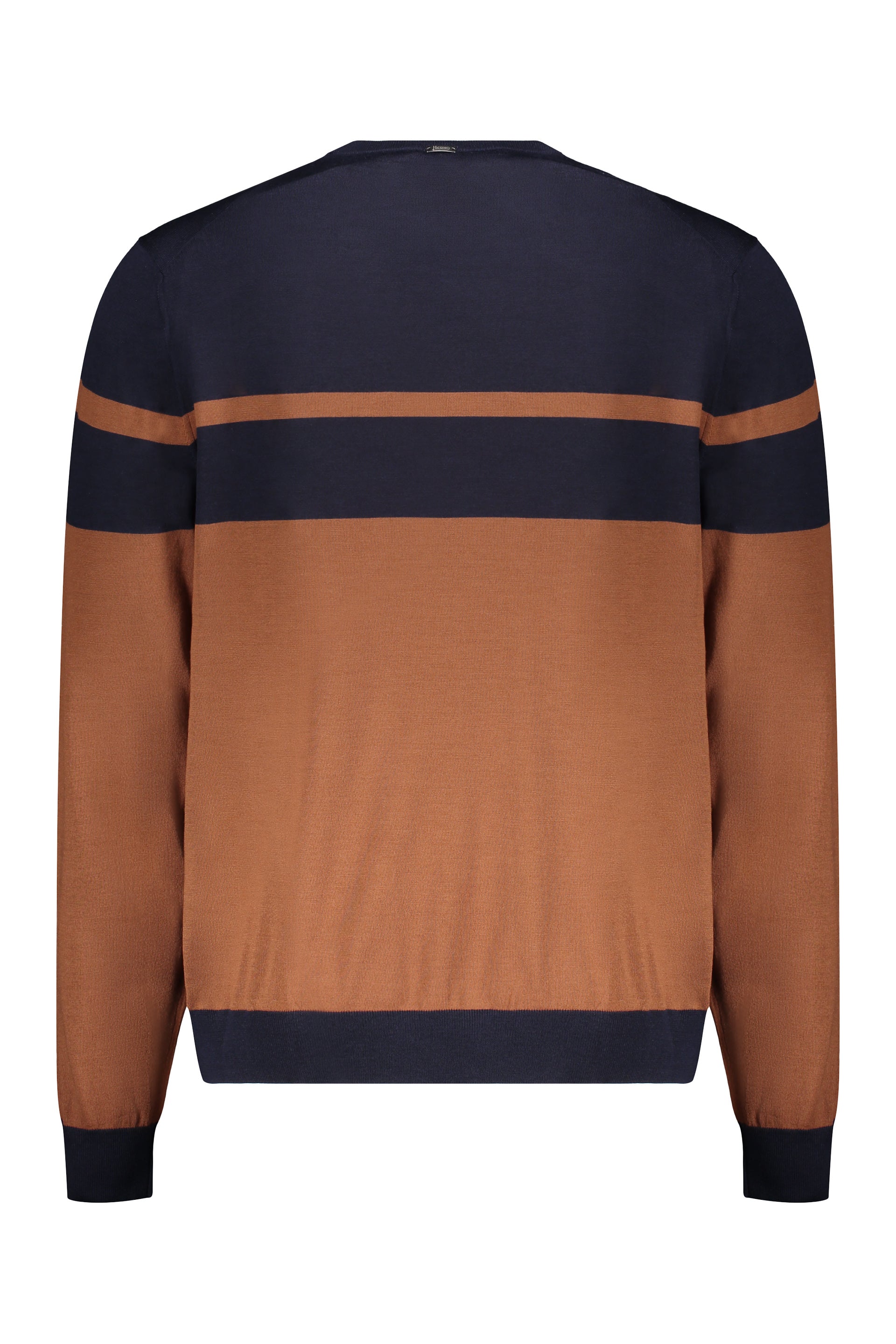 Virgin wool crew-neck pullover