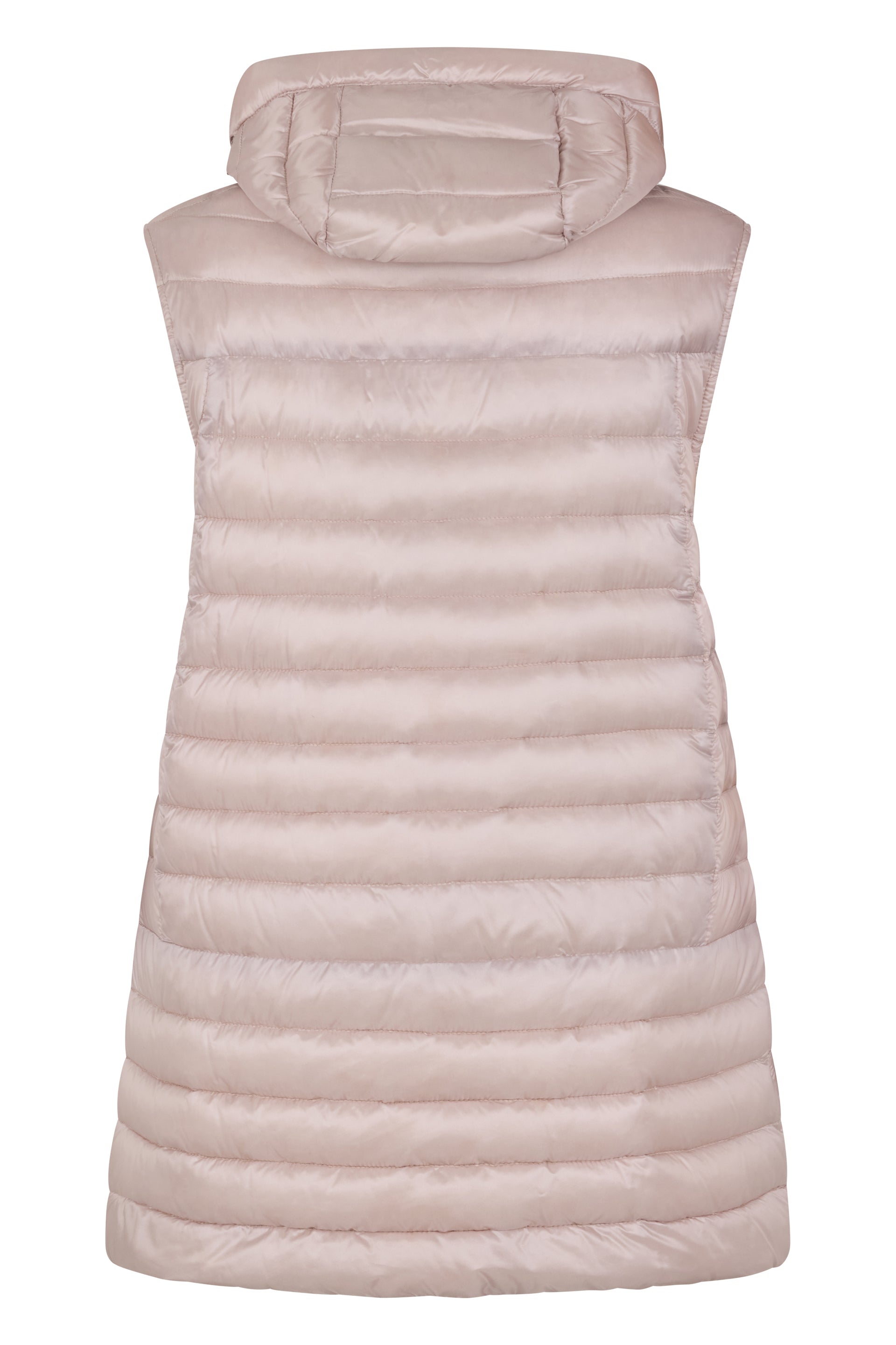 Pink Padded Gilet with Elegant and Comfortable Hood