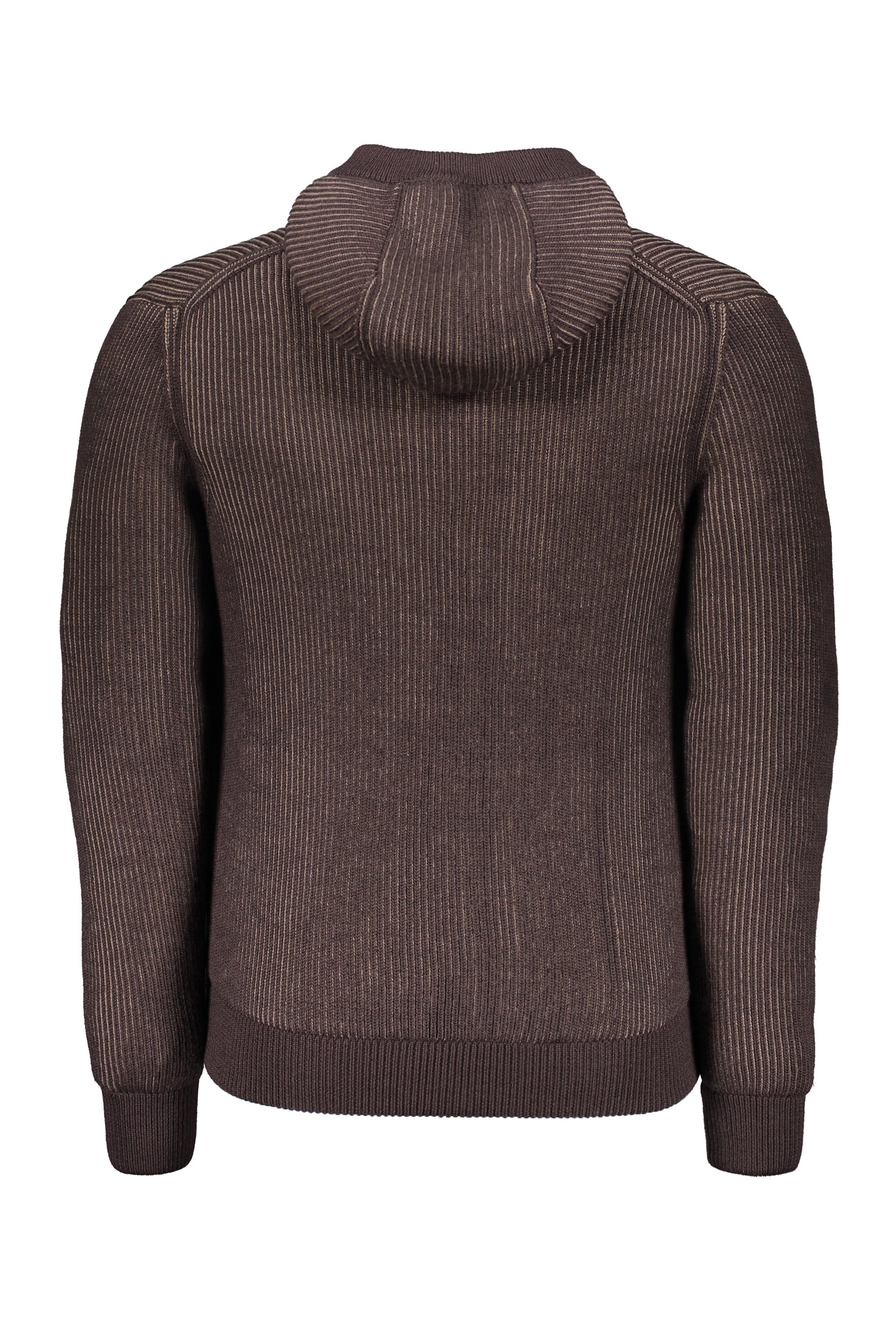 Brown elegant puffer jacket