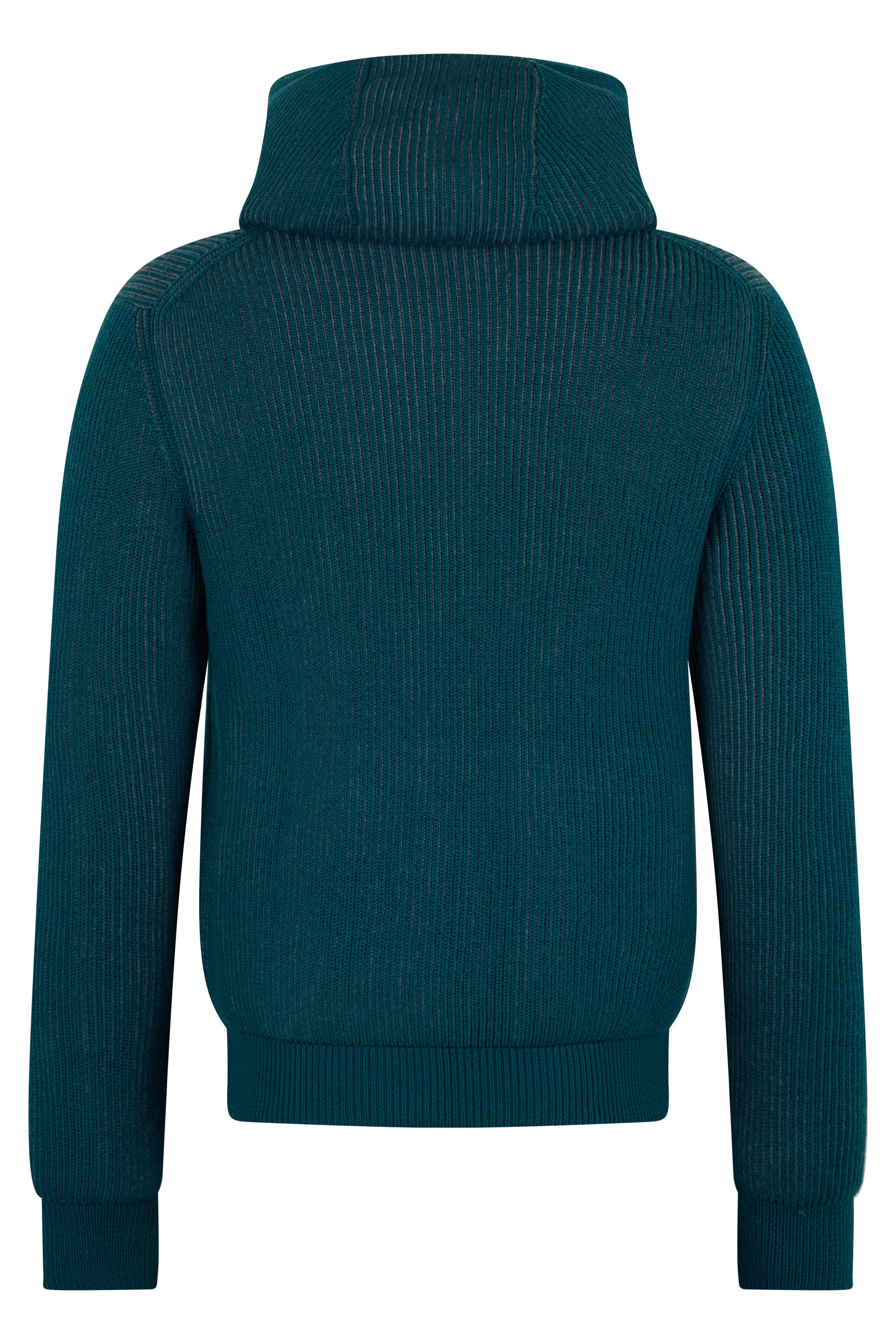 Jacket with a dark green hood, elegant and comfortable