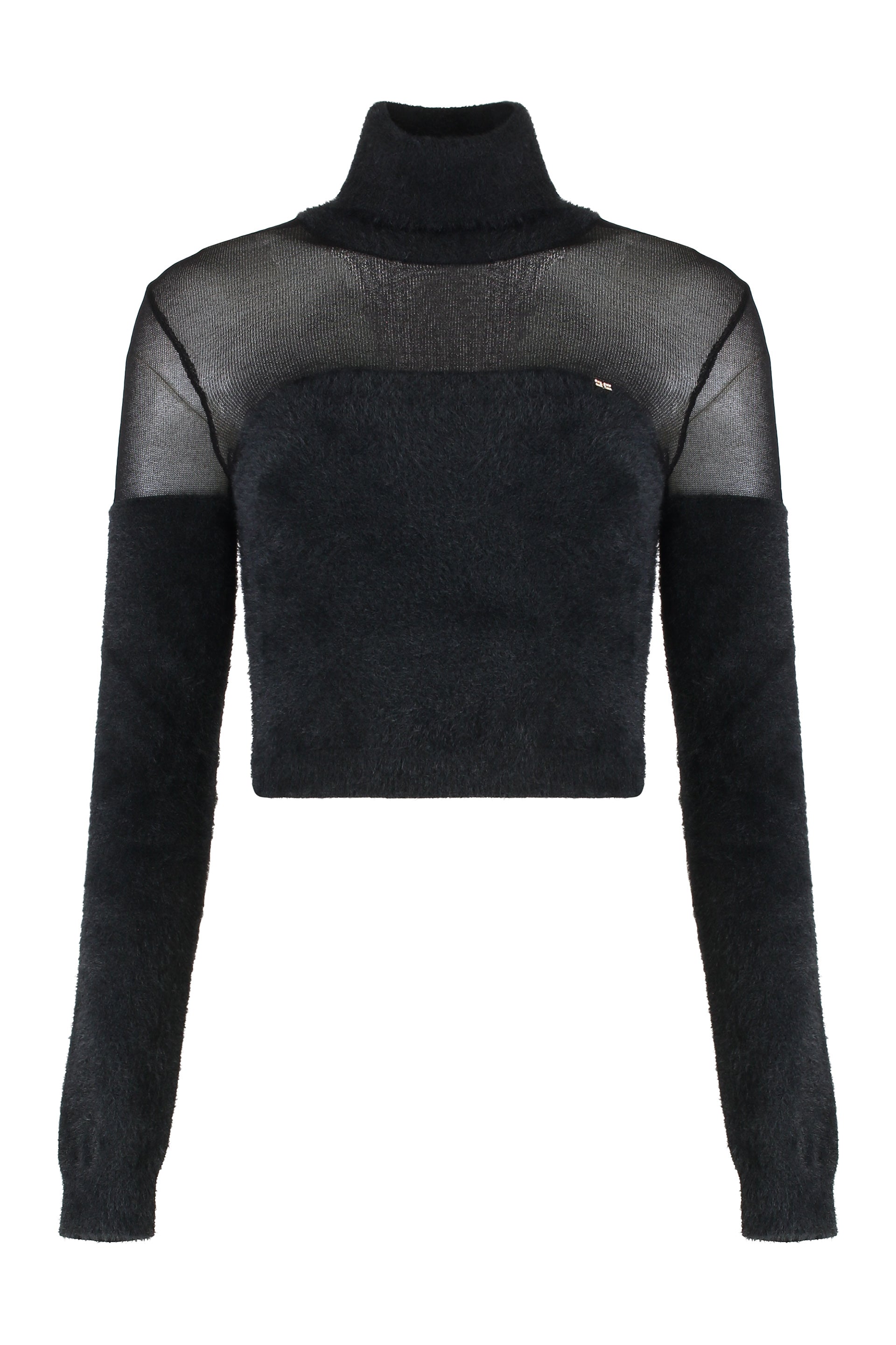 Sweater with logo jewelry