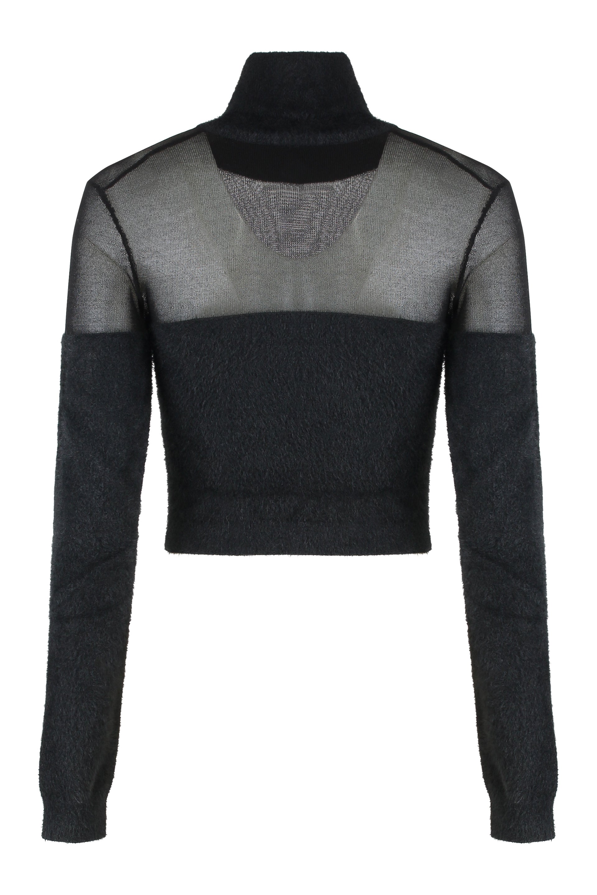 Sweater with logo jewelry