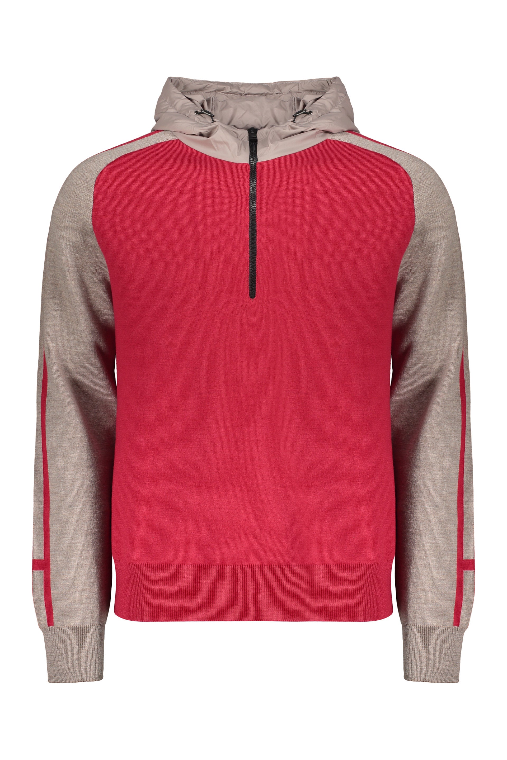 Knitted hoodie with zip