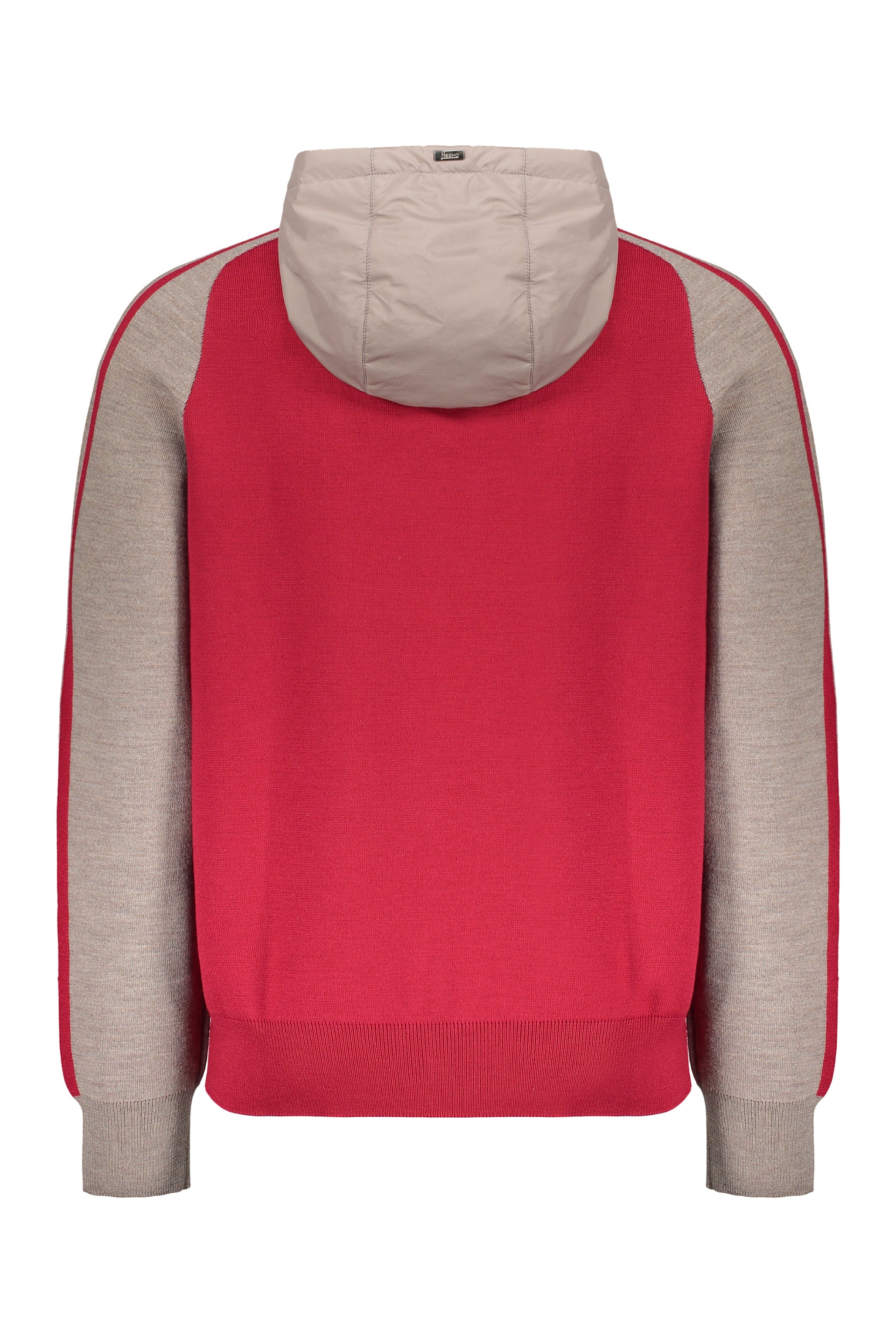 Knitted hoodie with zip