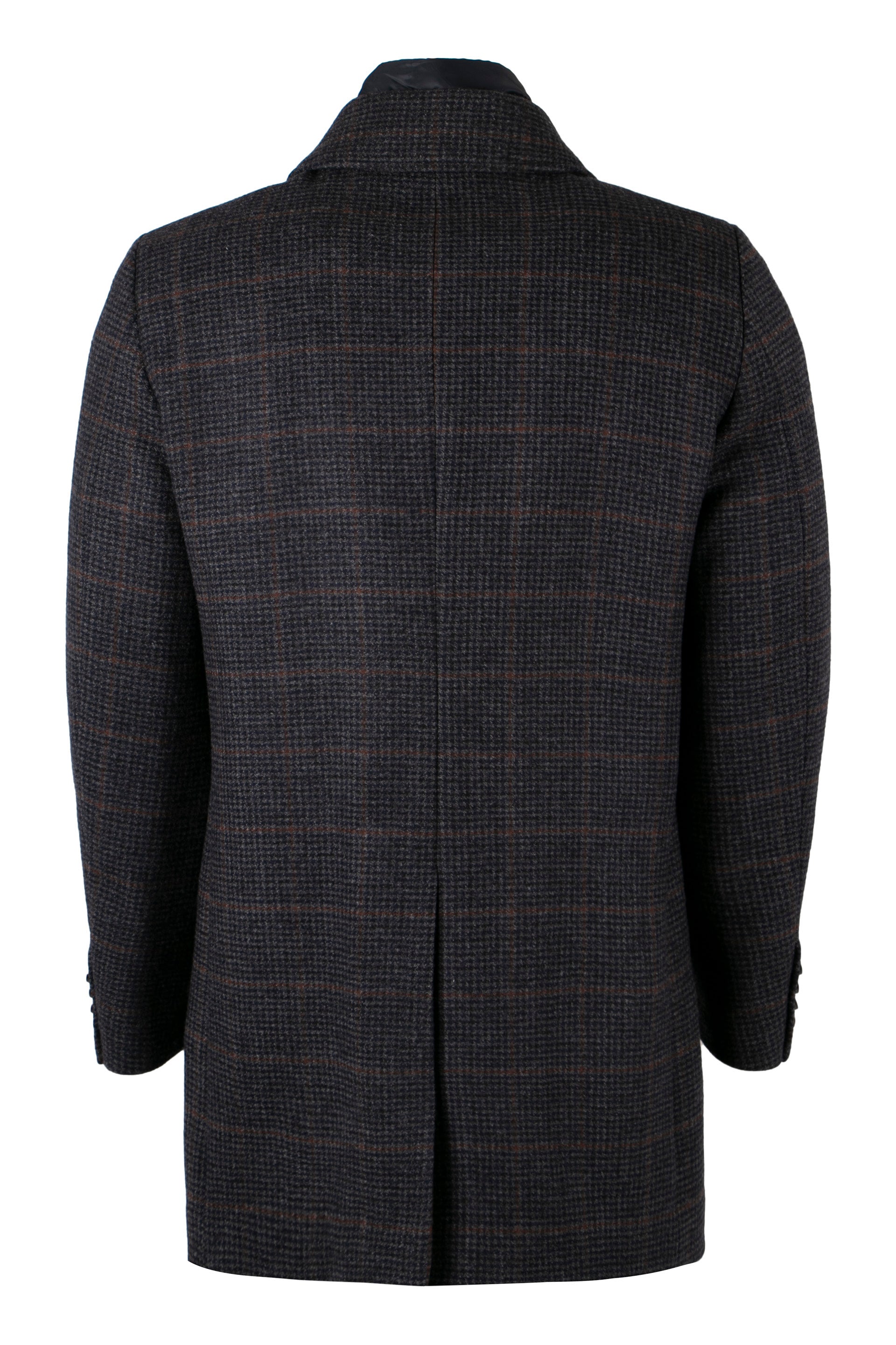 Monferrato houndstooth wool peacoat