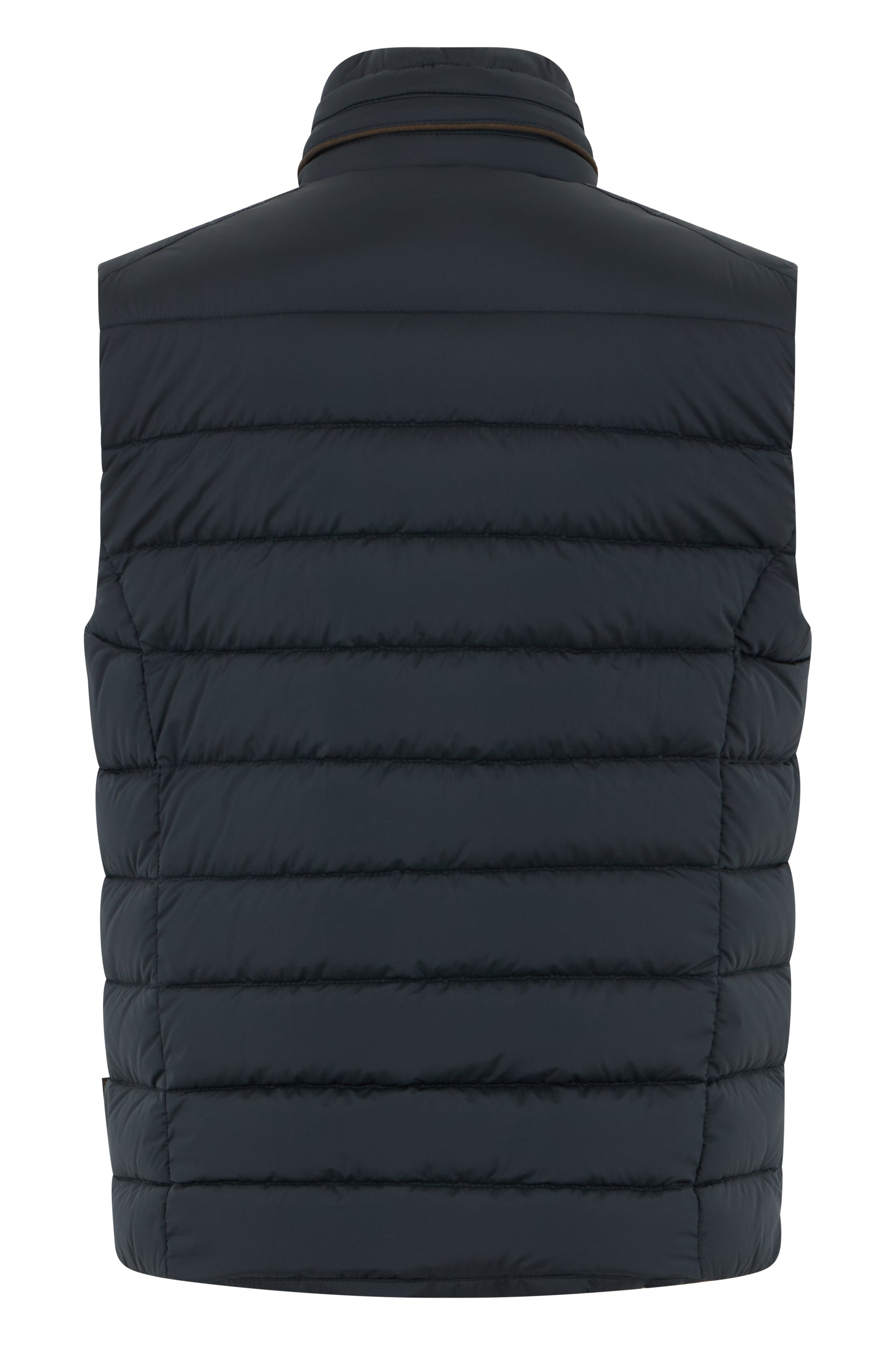 Dark blue padded gilet, warm and practical
