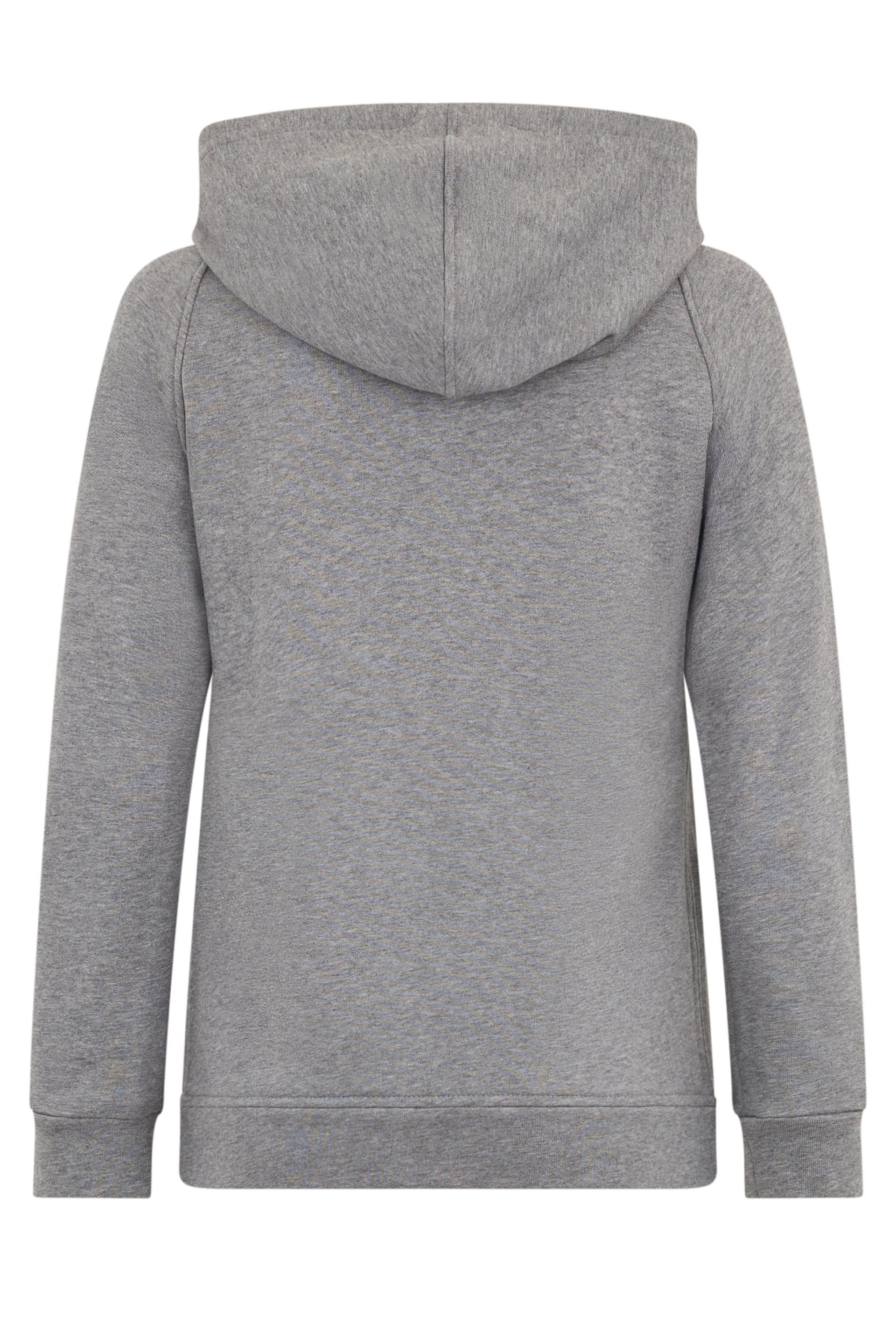 Gray mélange hoodie with zipper.