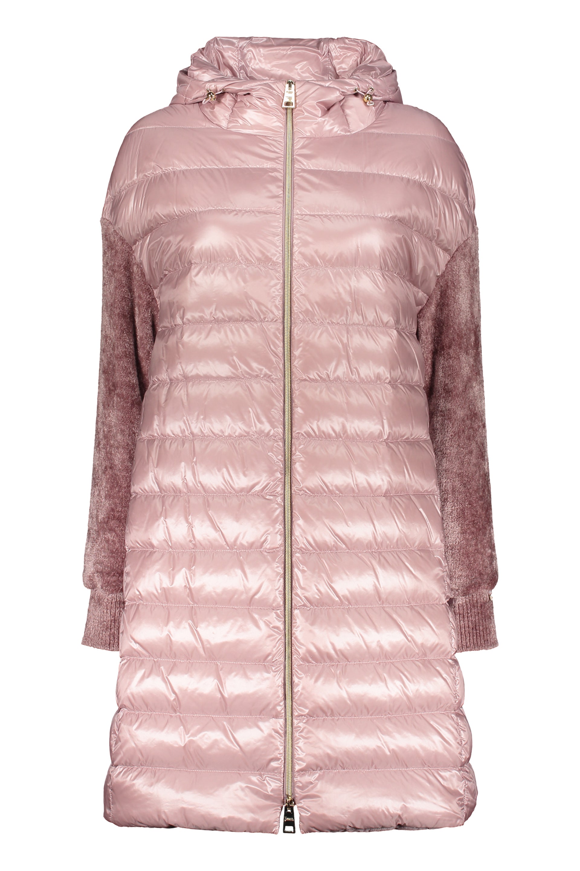 Hooded down jacket