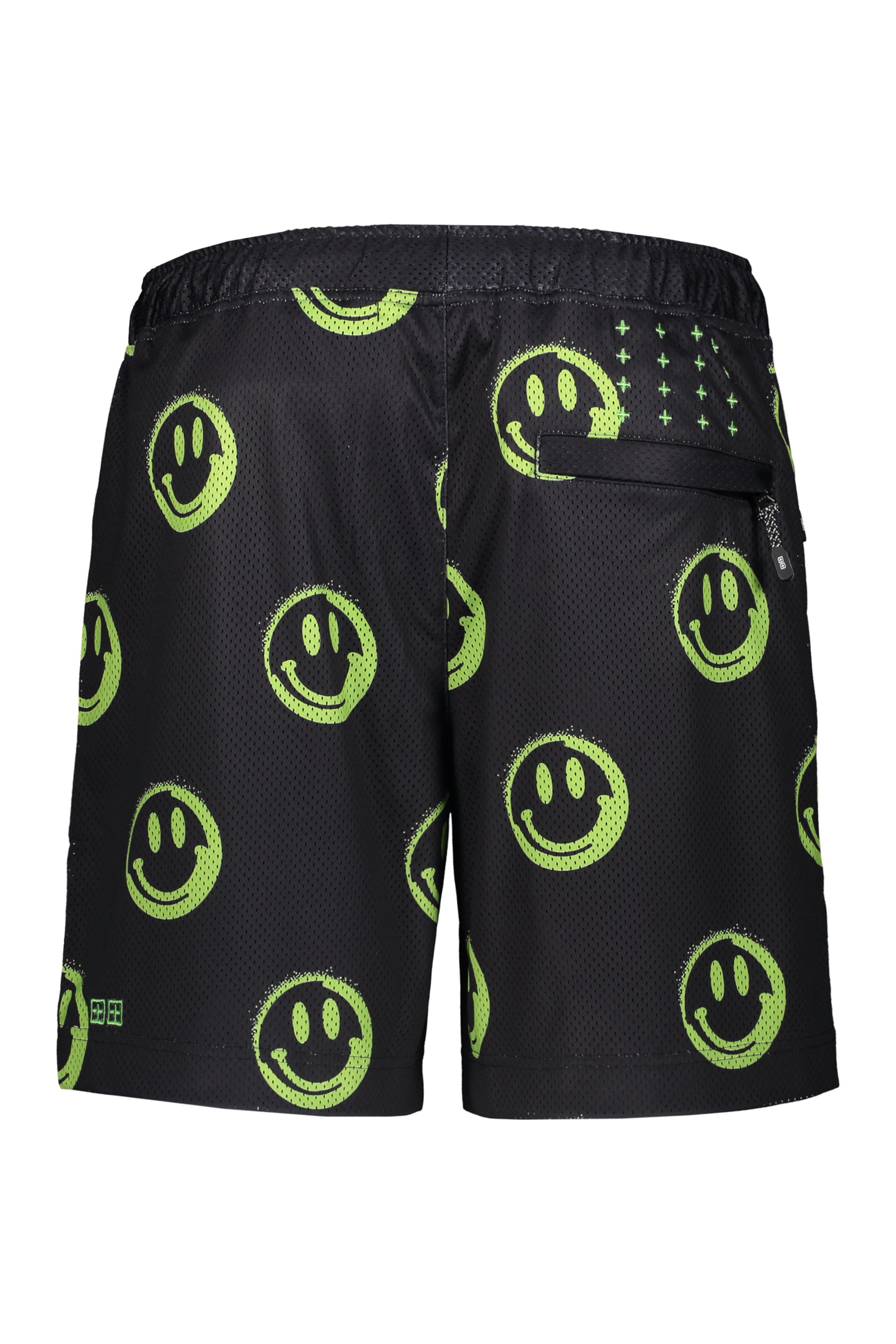 Printed techno fabric bermuda-shorts