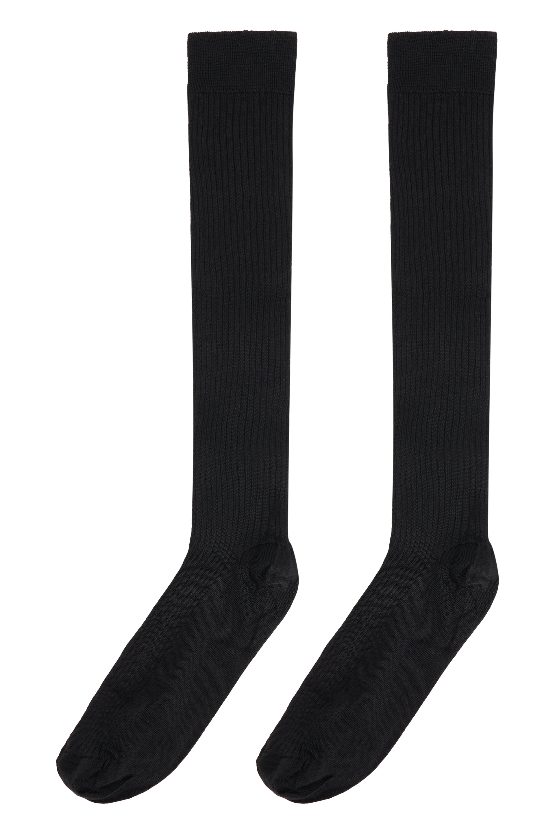 Long black socks, classic and versatile.