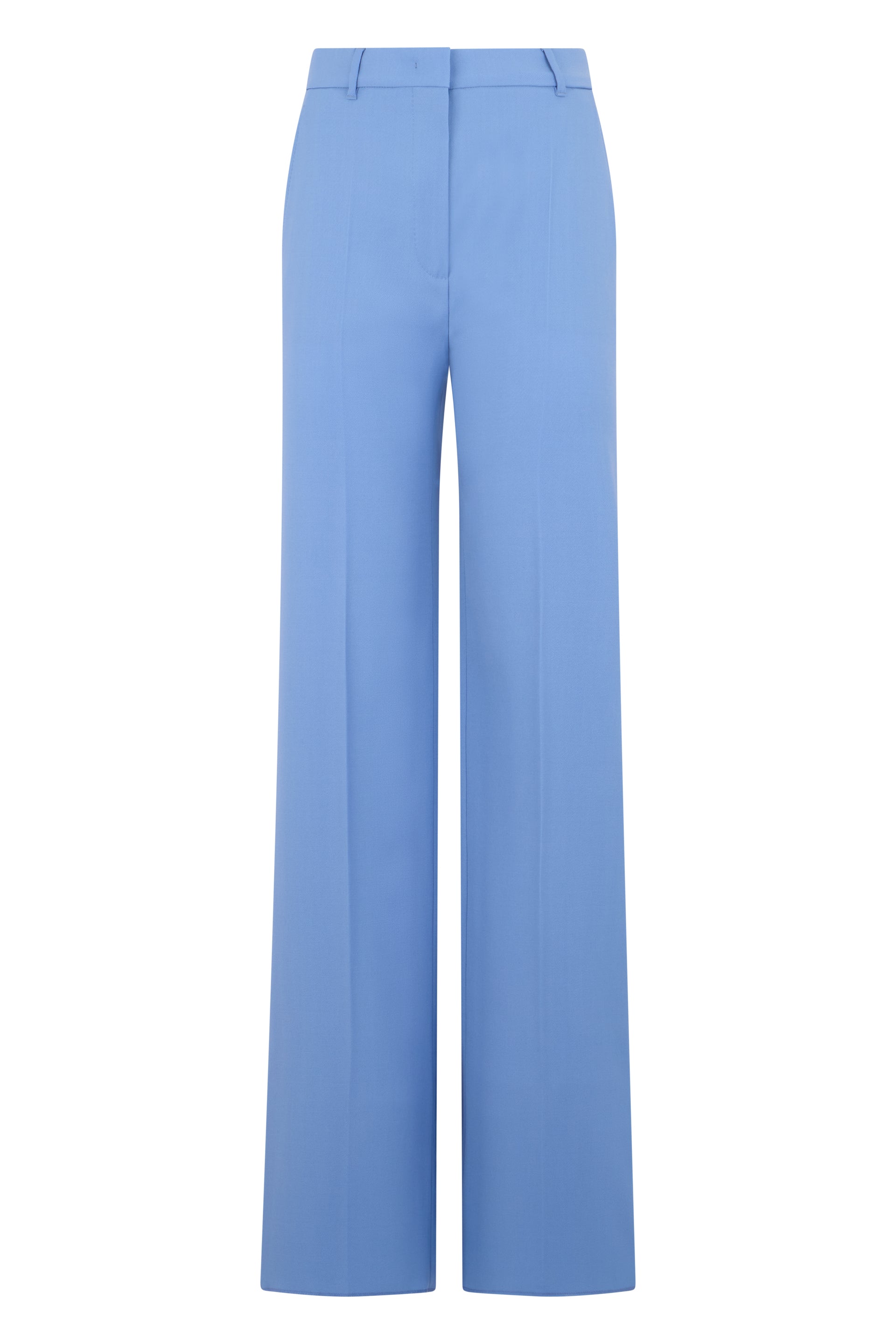 Straight and wide wool pants