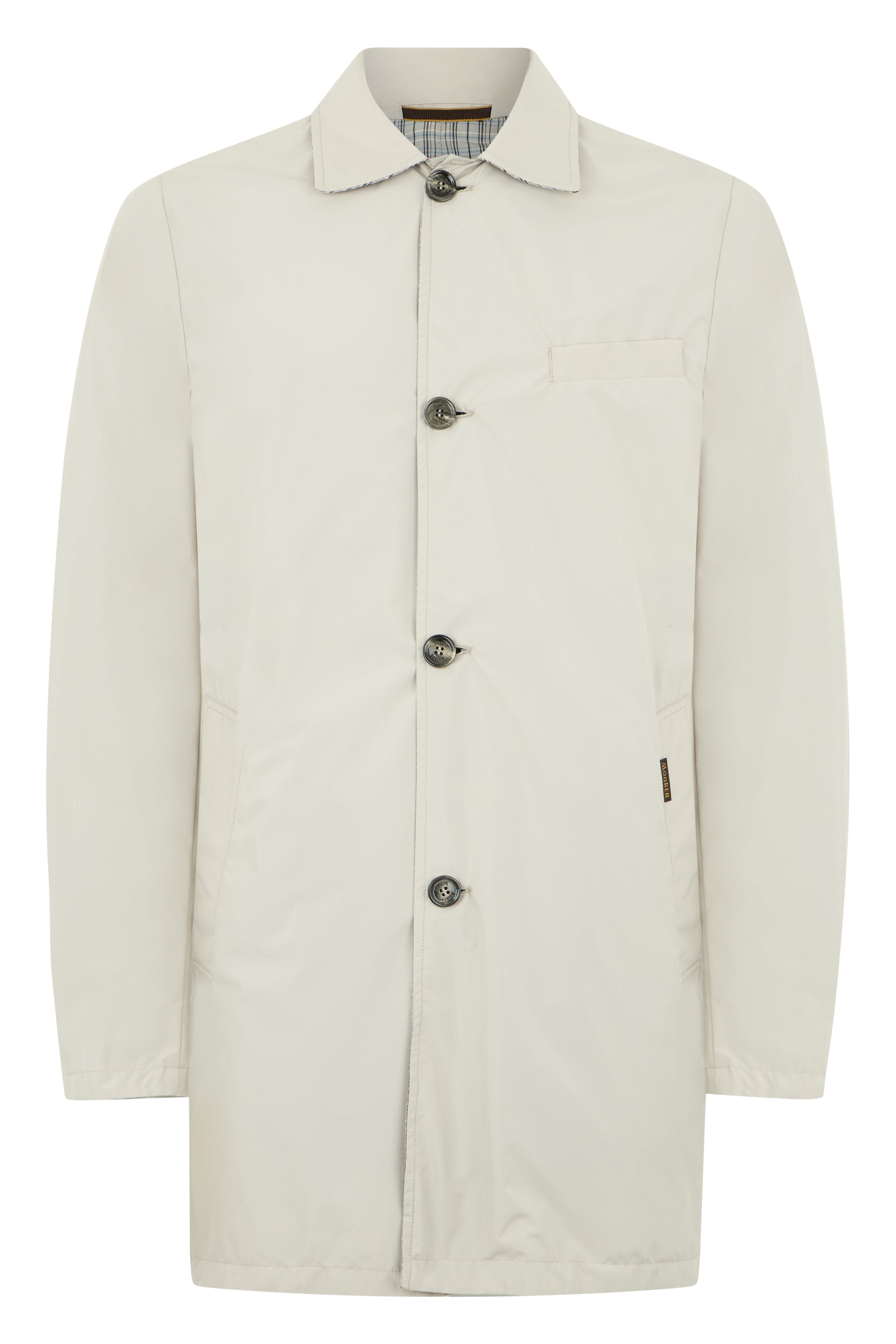 Light checked jacket with elegant collar