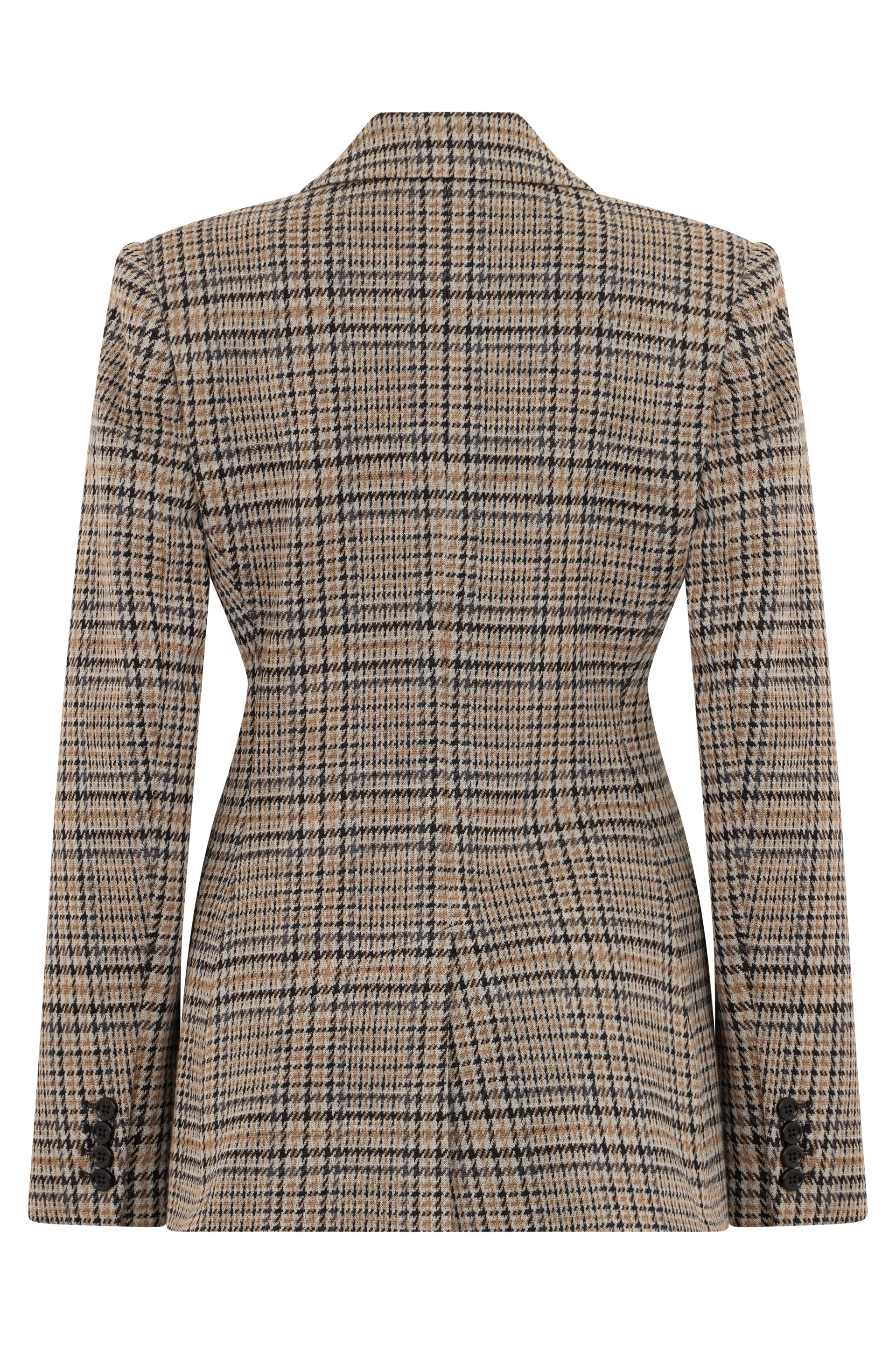 Double-breasted jacket in wool and cotton blend