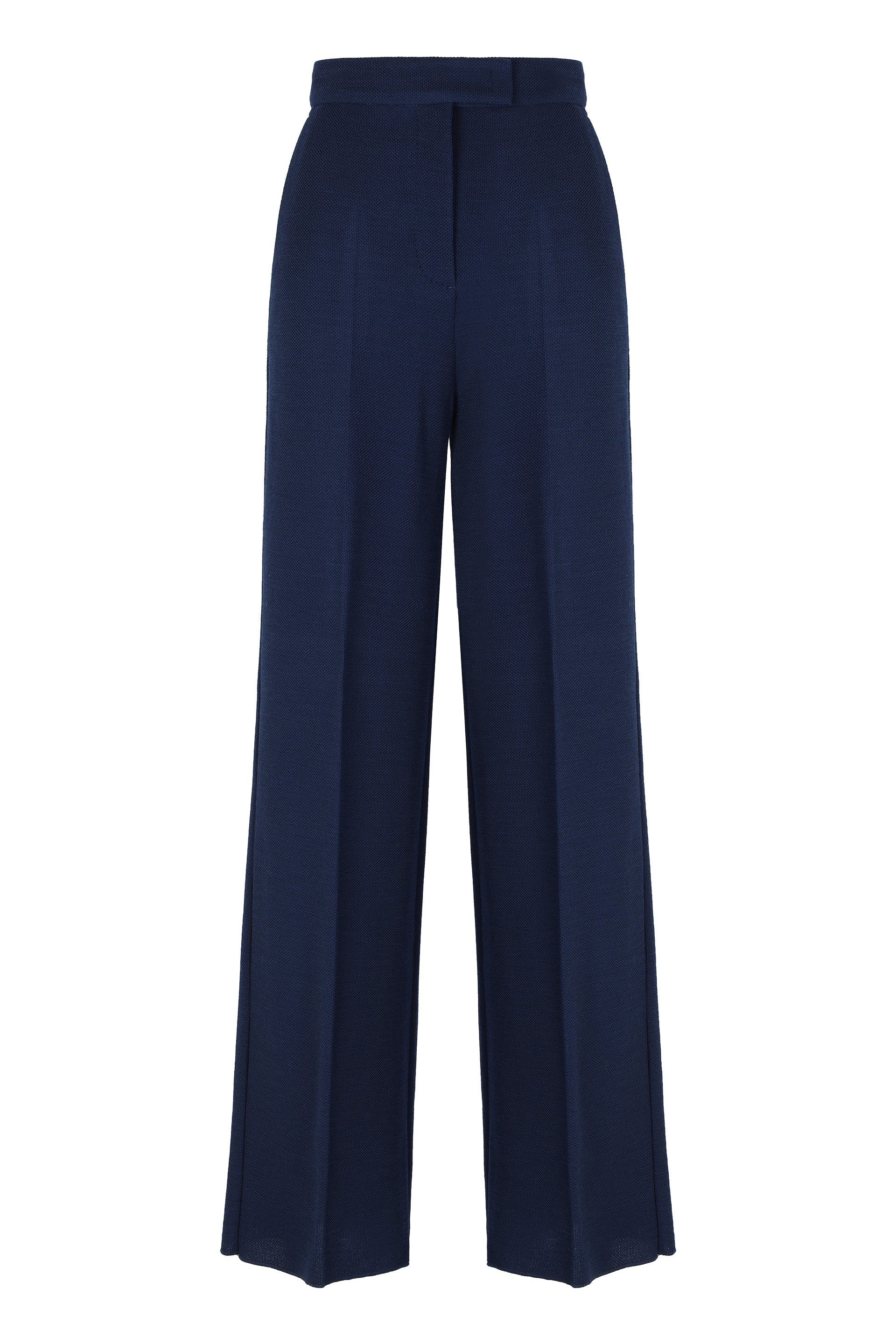 Pique wool trousers