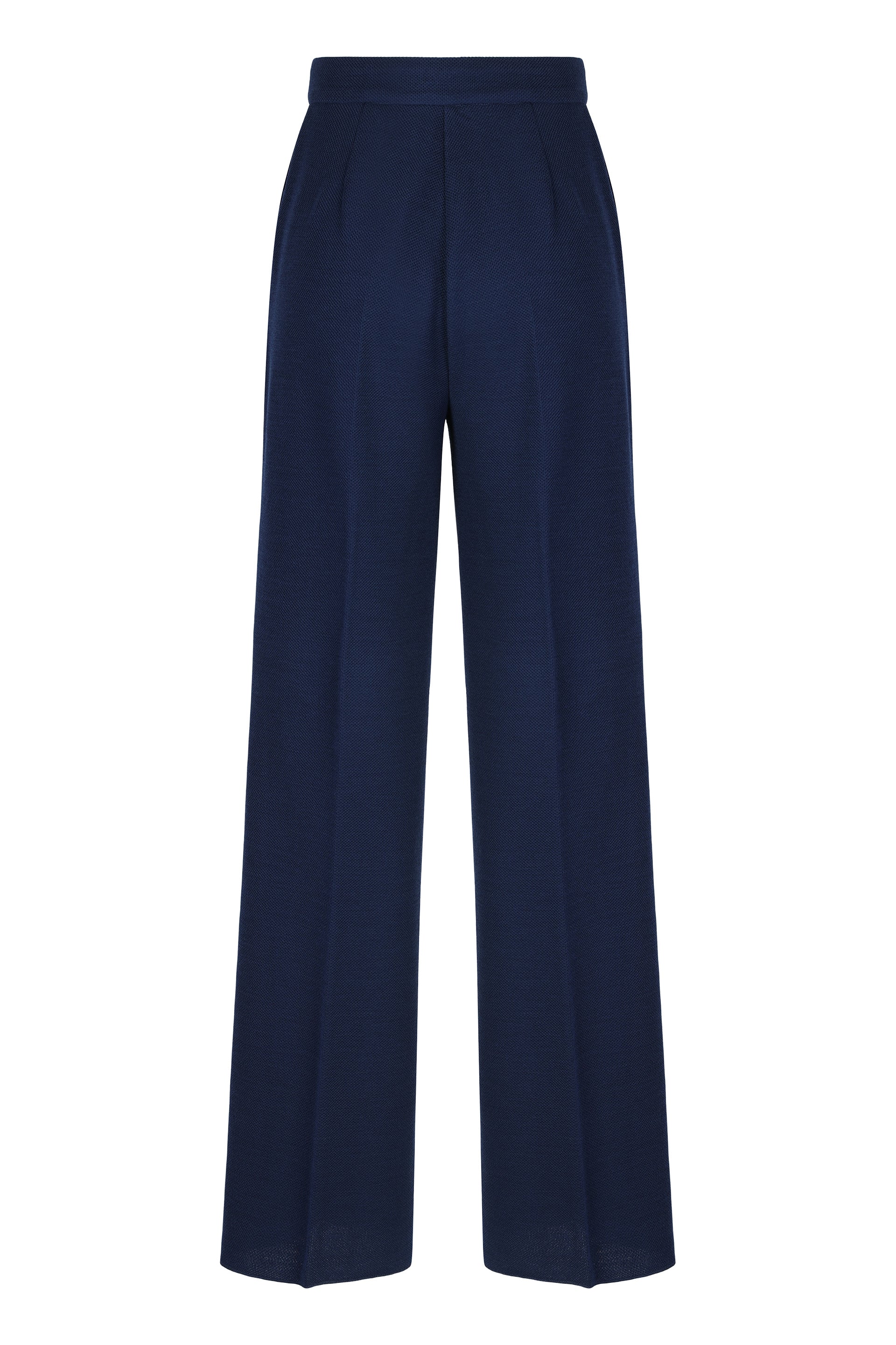 Pique wool trousers