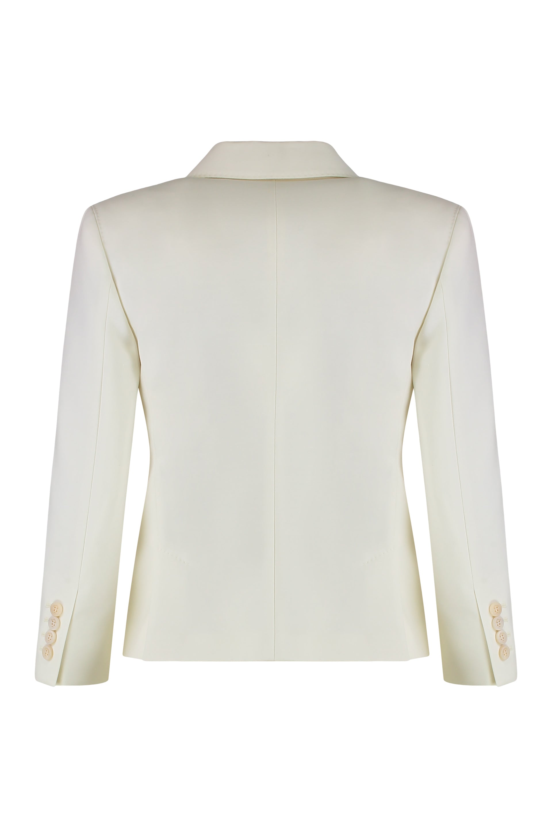 Crop blazer in wool fabric