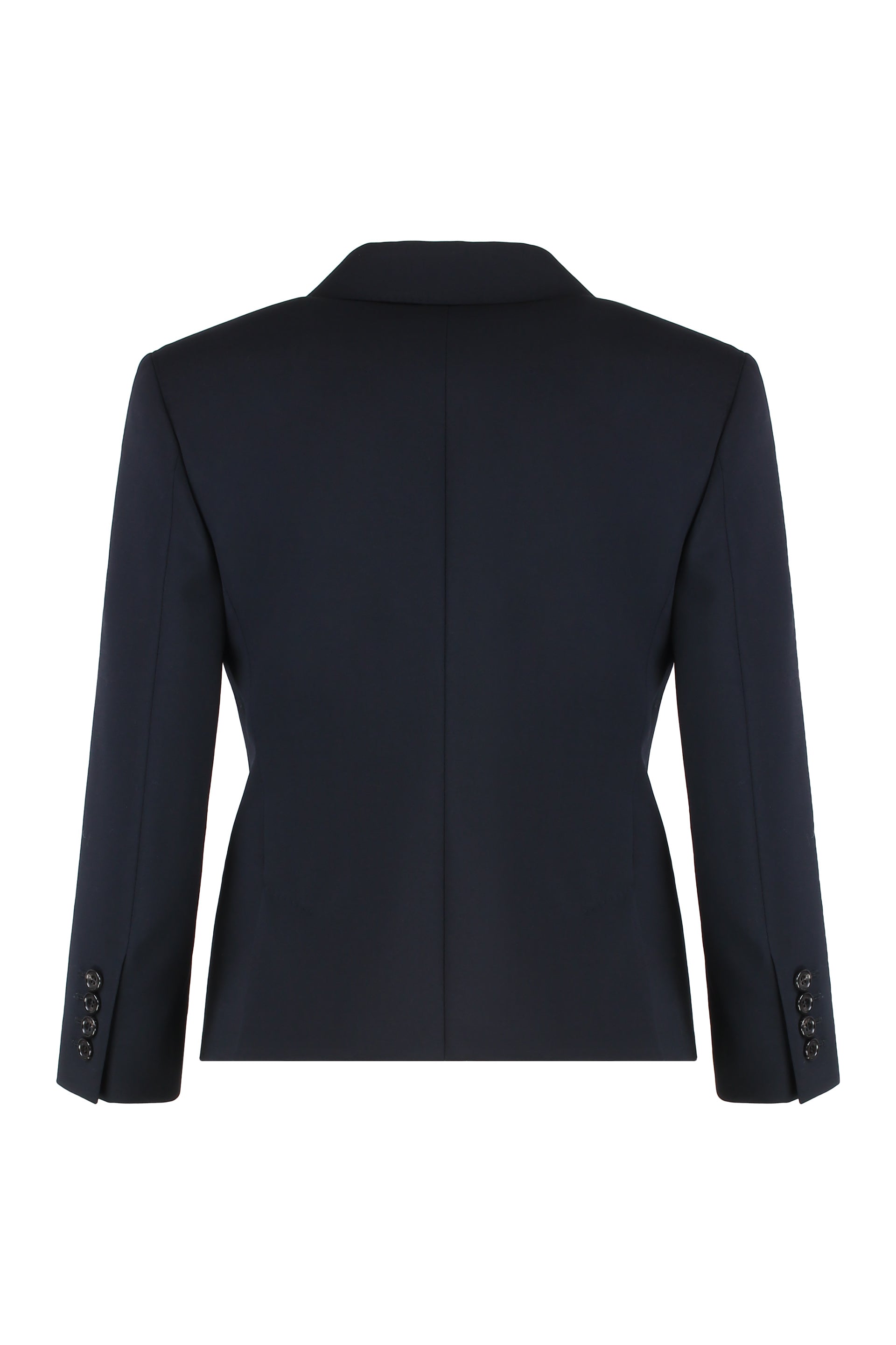 Crop blazer in wool fabric