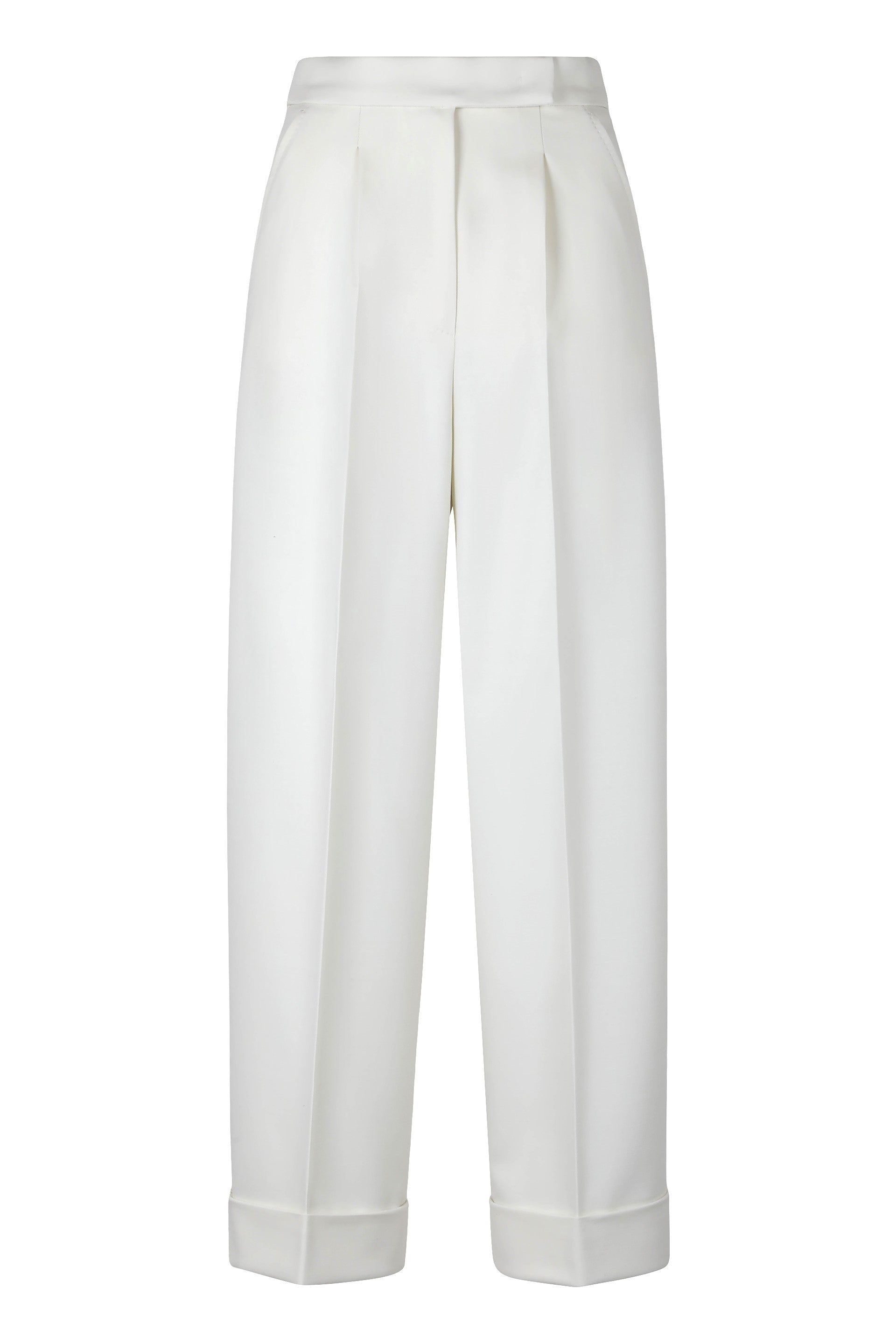 High-waisted wool pants