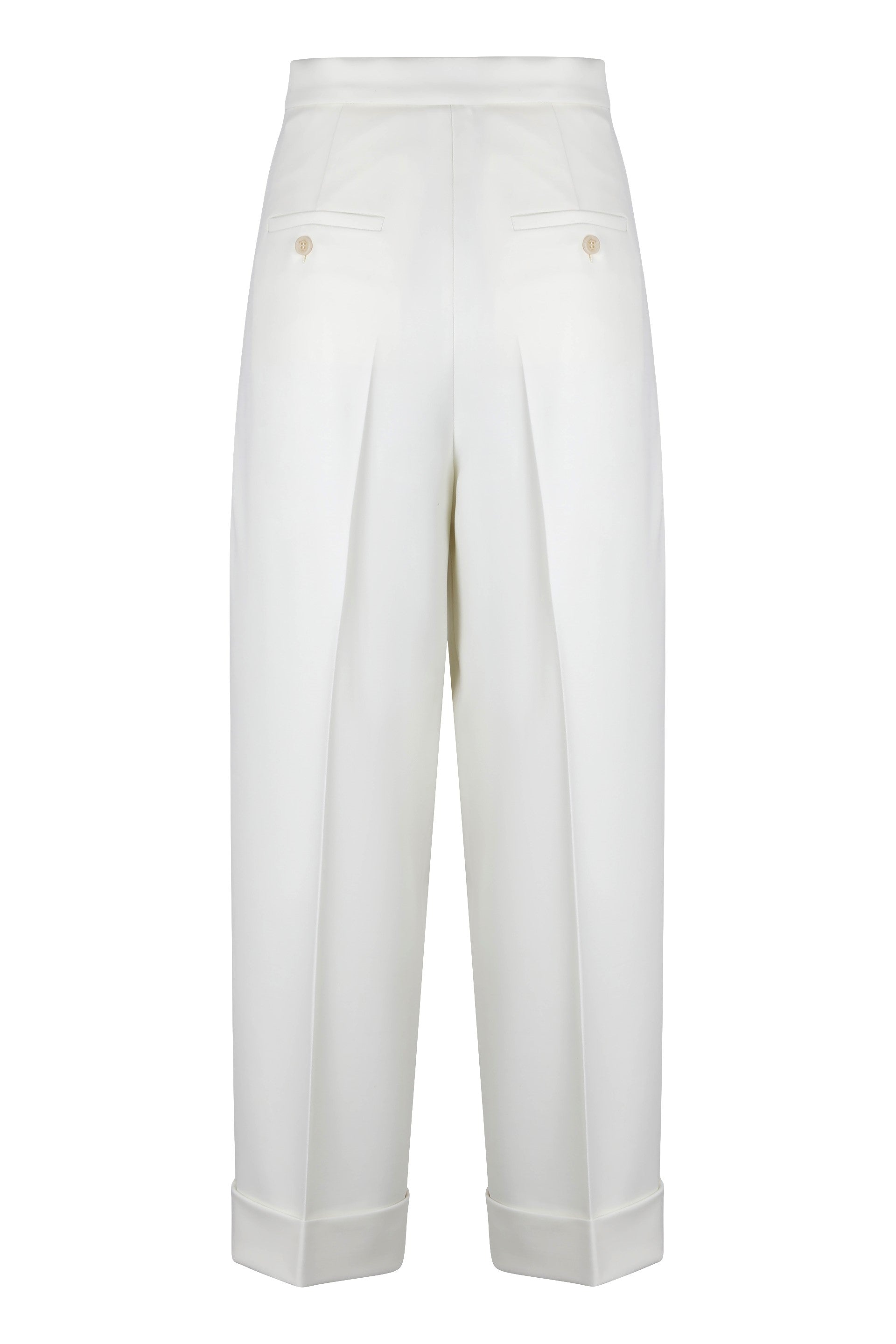 High-waisted wool pants