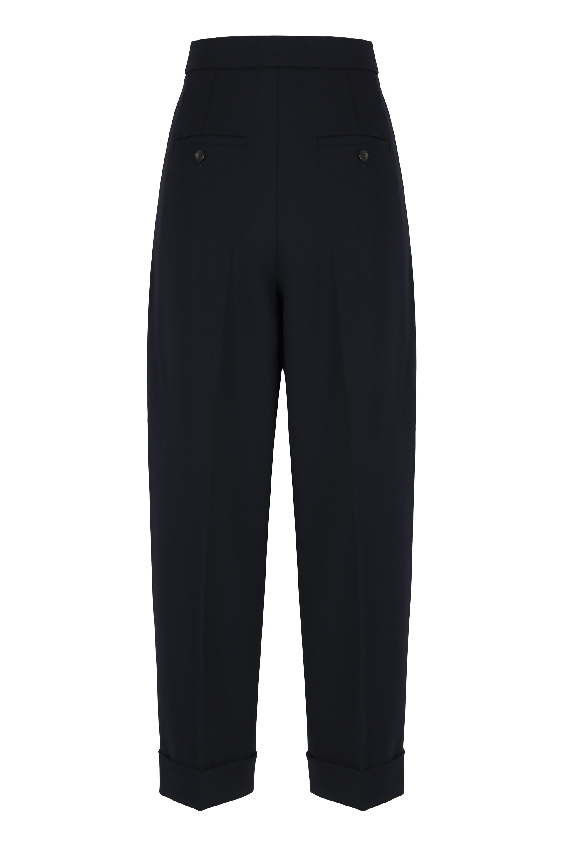 High-waisted wool pants